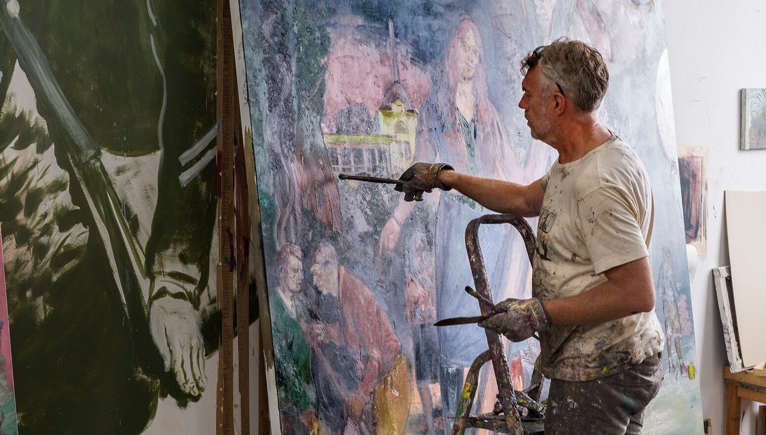 An image of Rauch in his studio, Leipzig, dated 2021