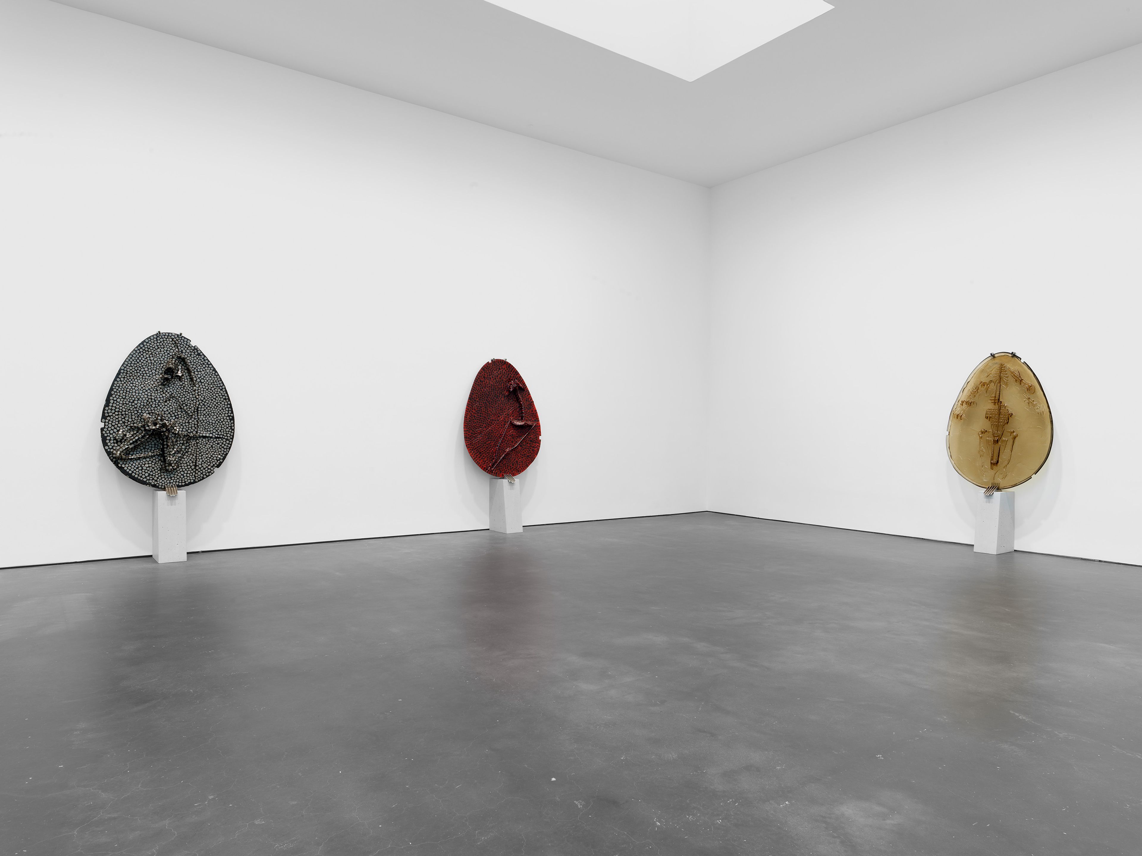 An installation view of the exhibition, Andra Ursuta: Retina Turner, at David Zwirner in New York, dated 2025.