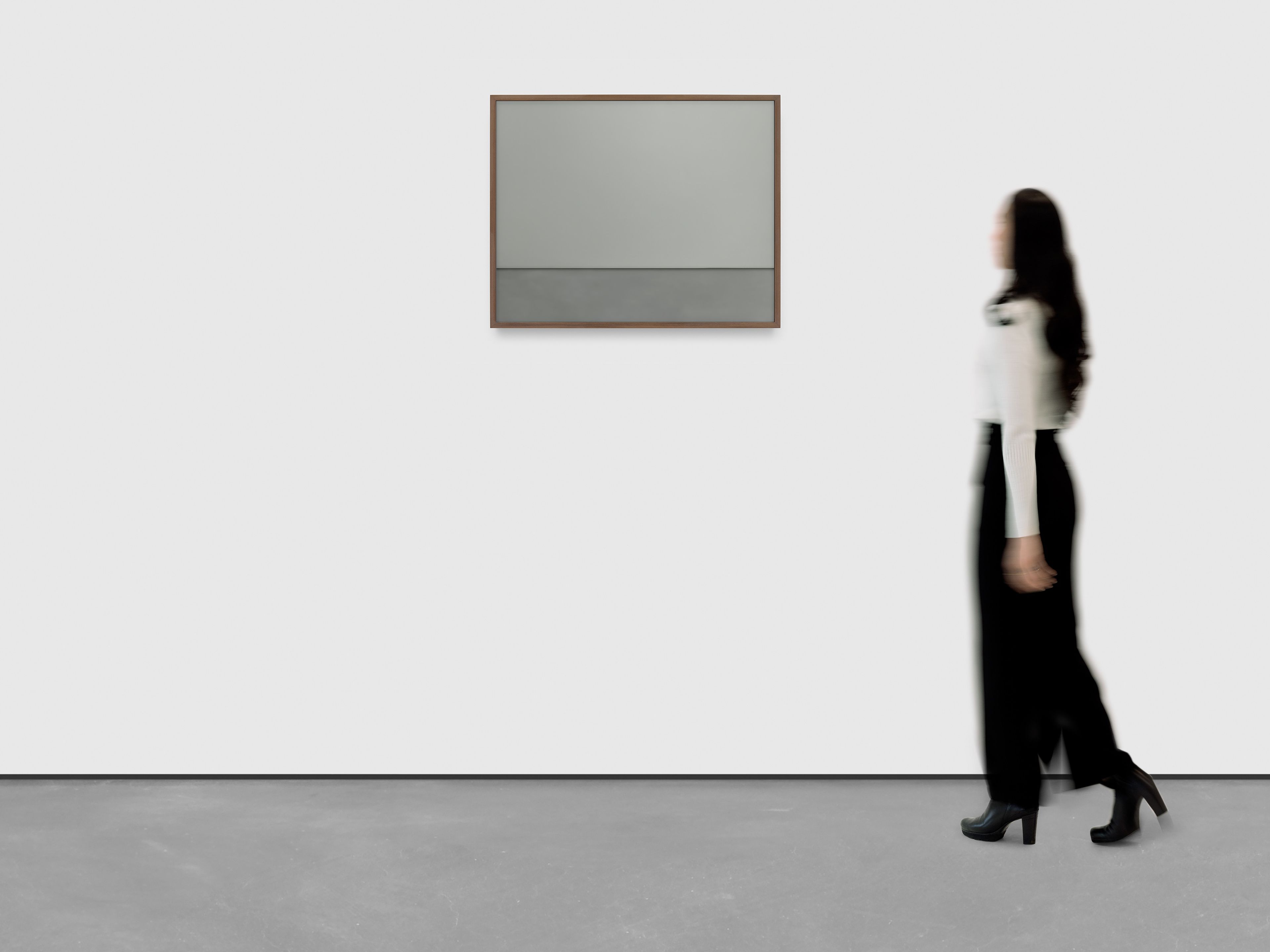 A sculpture by Gerhard Richter, titled Graue Scheibe, dated 2010.