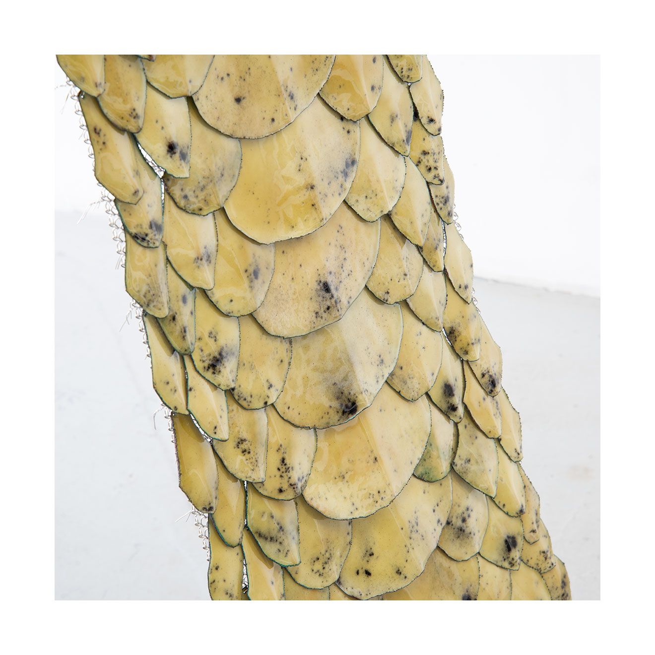 A detail of a work by Elaine Cameron-Weir, titled Snake 11, dated 2019