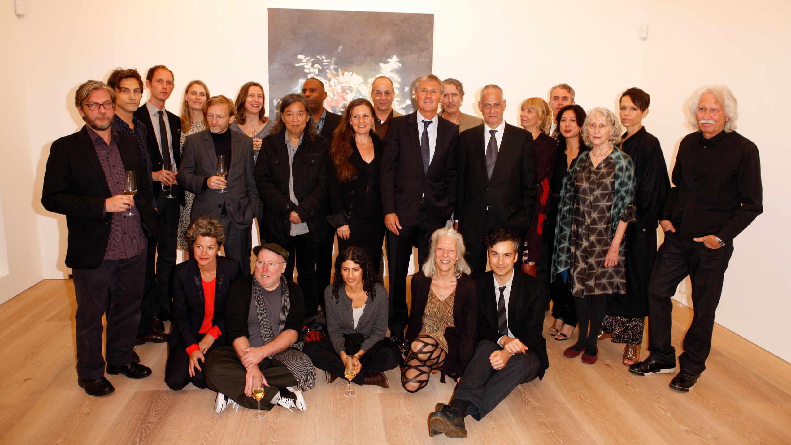 Gallery artists, estates, and staff at the opening of 24 Grafton Street, London, dated 2012