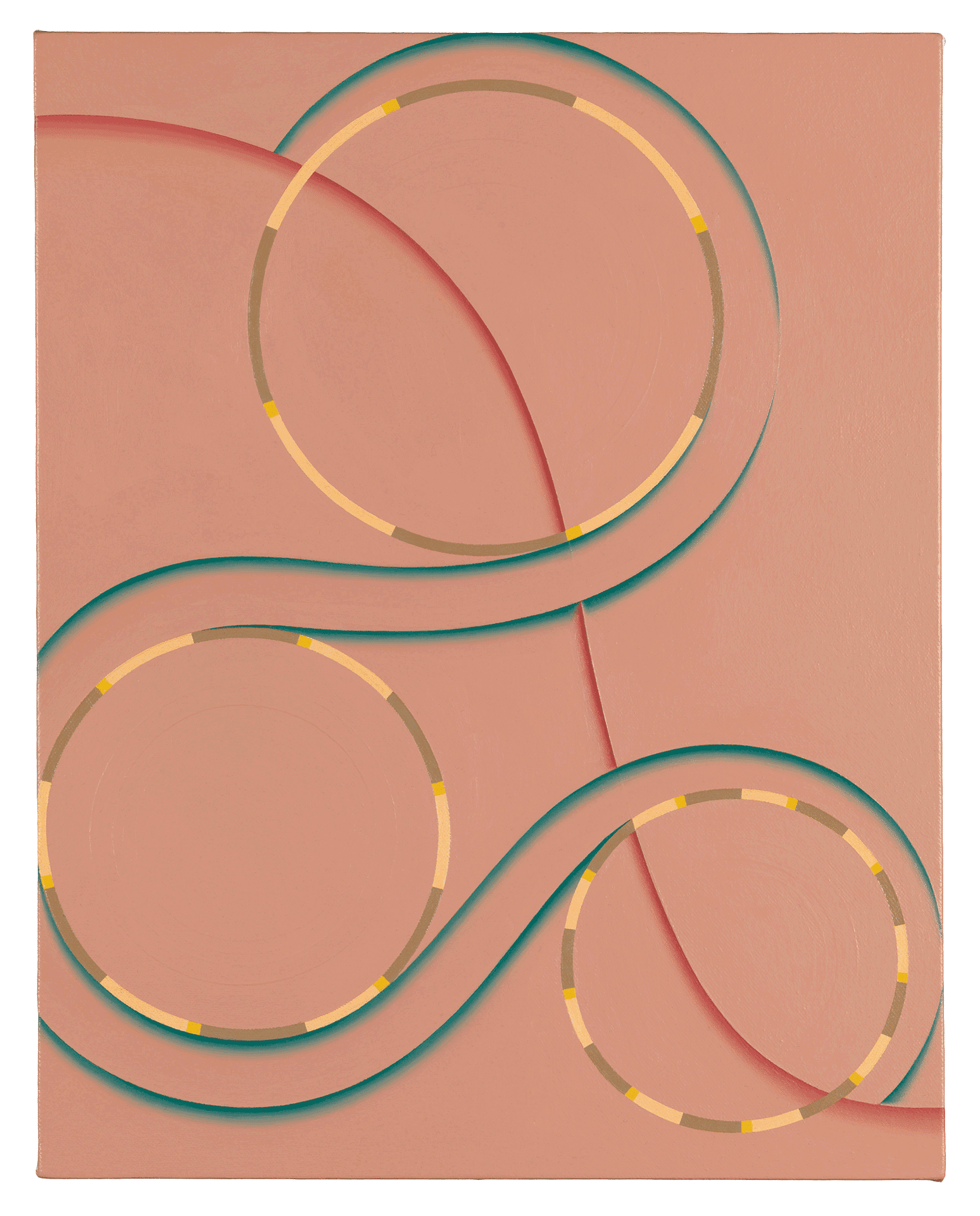 A painting by Tomma Abts, titled Isko, dated 2008.