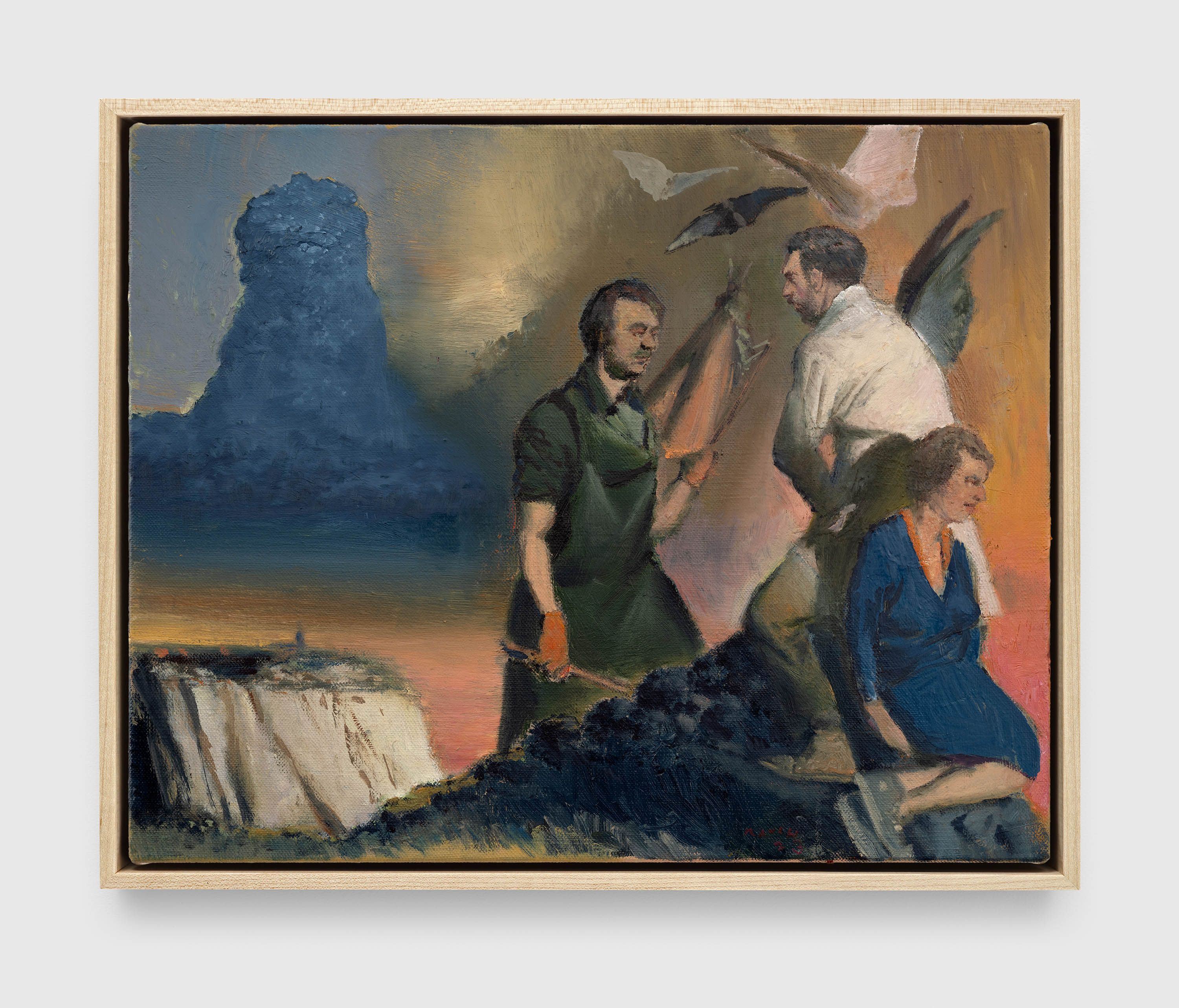 A painting by Neo Rauch, titled Oben, dated 2023.