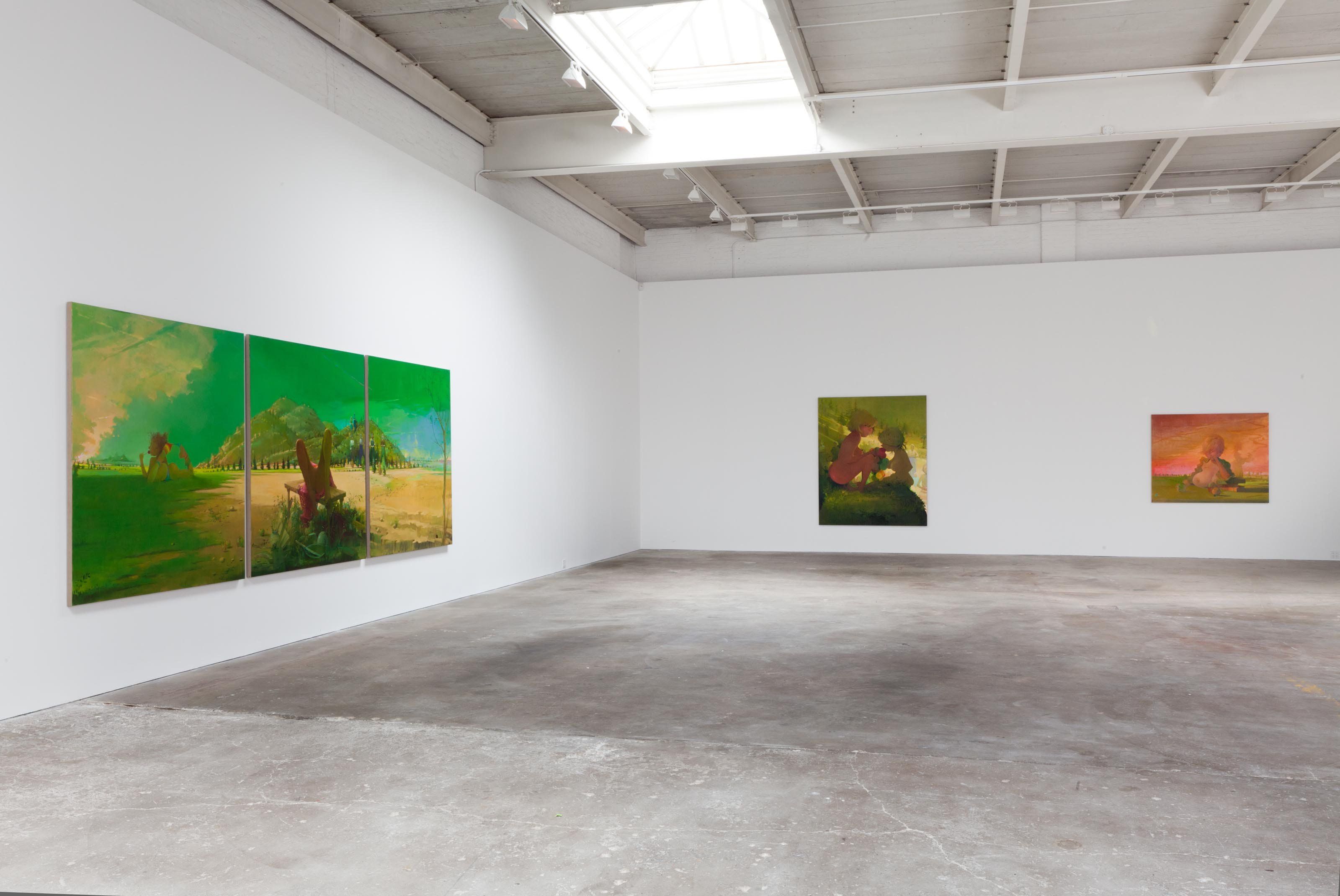 Installation view of the exhibition Lisa Yuskavage at David Zwirner in New York, dated 2011.