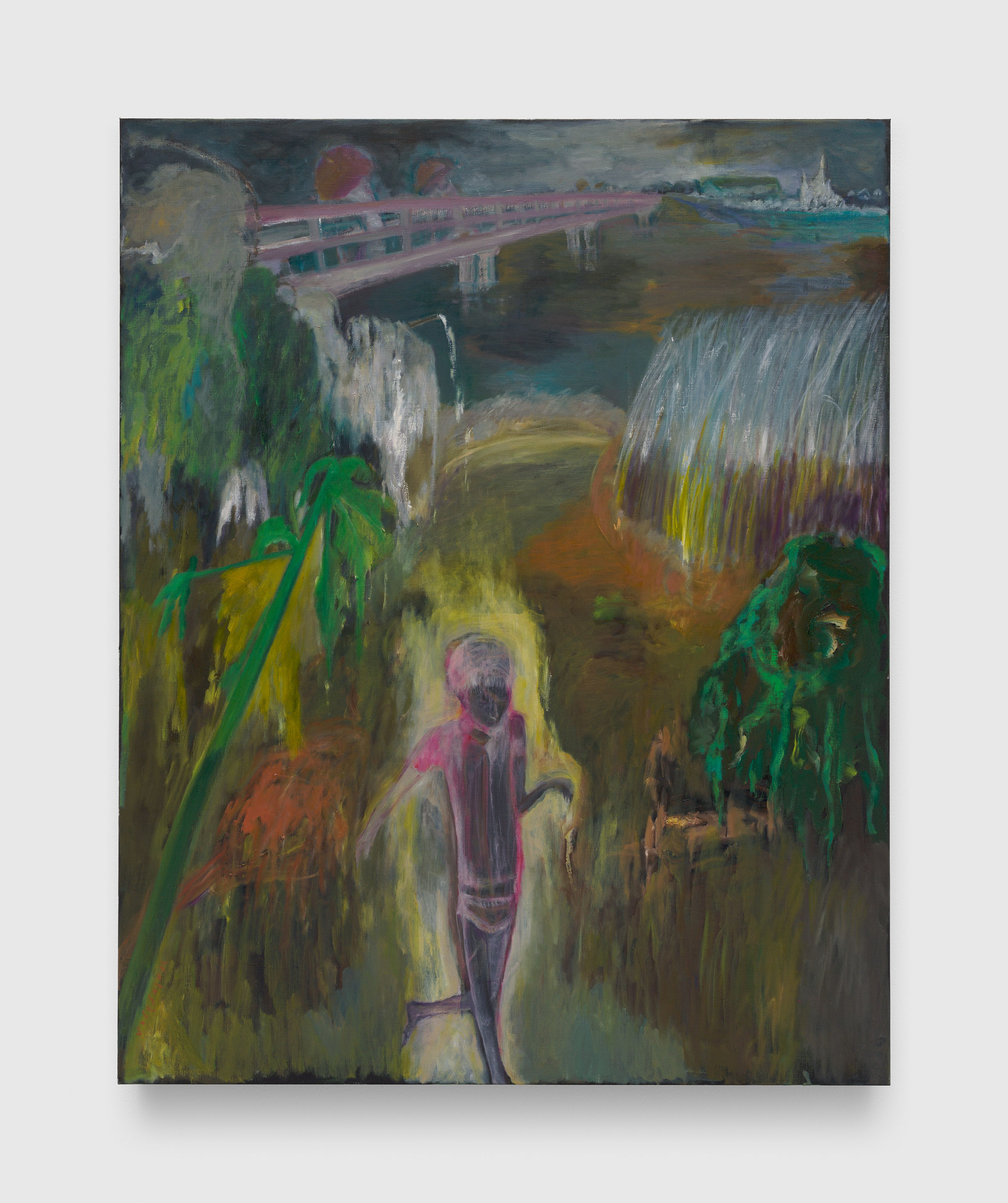 A painting by Sosa Joseph, titled Racing the rain, dated 2025.