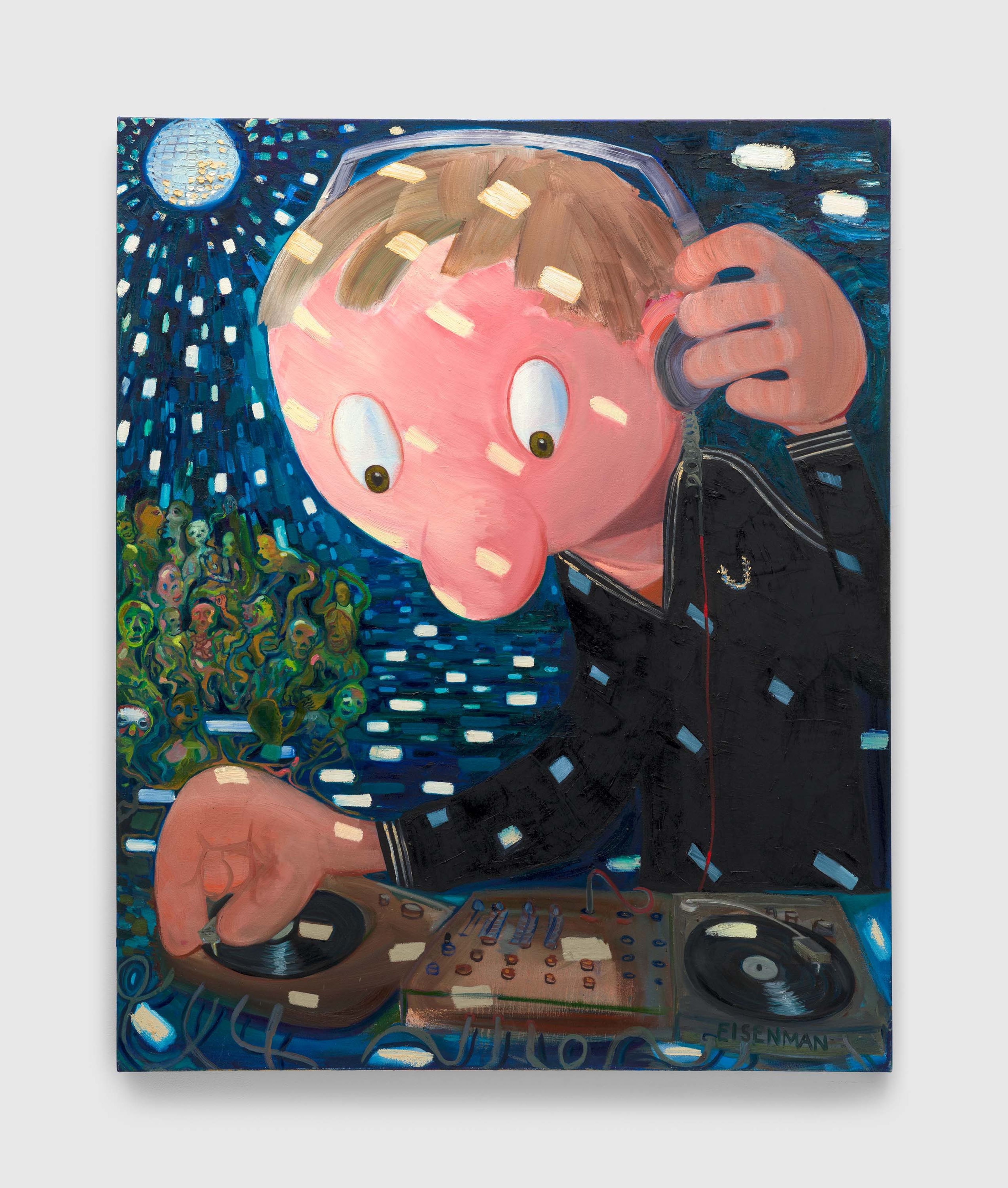 A painting by Nicole Eisenman, titled Death Disco, dated 2010.