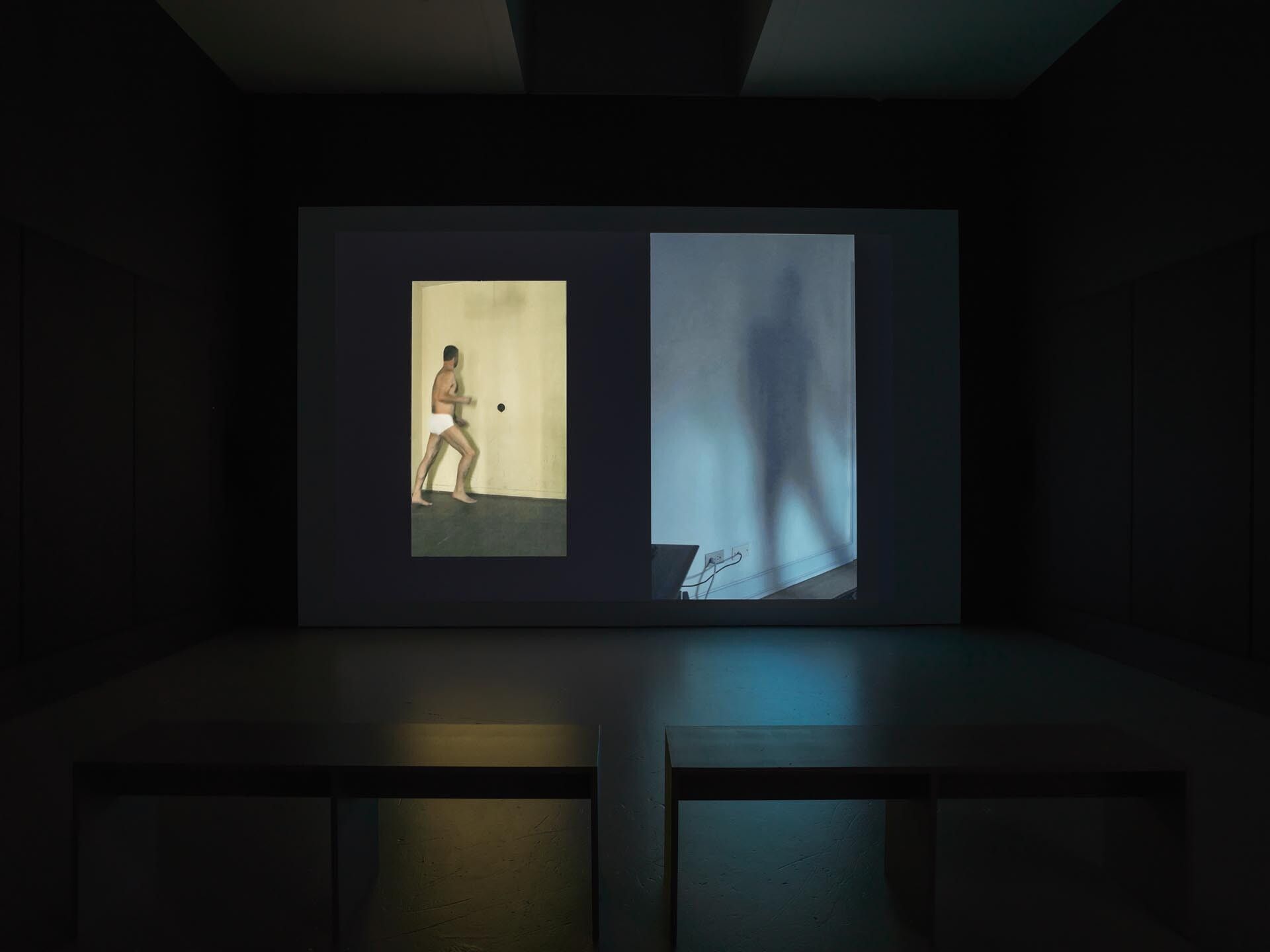 A single-channel video installation by Wolfgang Tillmans, titled Instrument, dated 2015.
