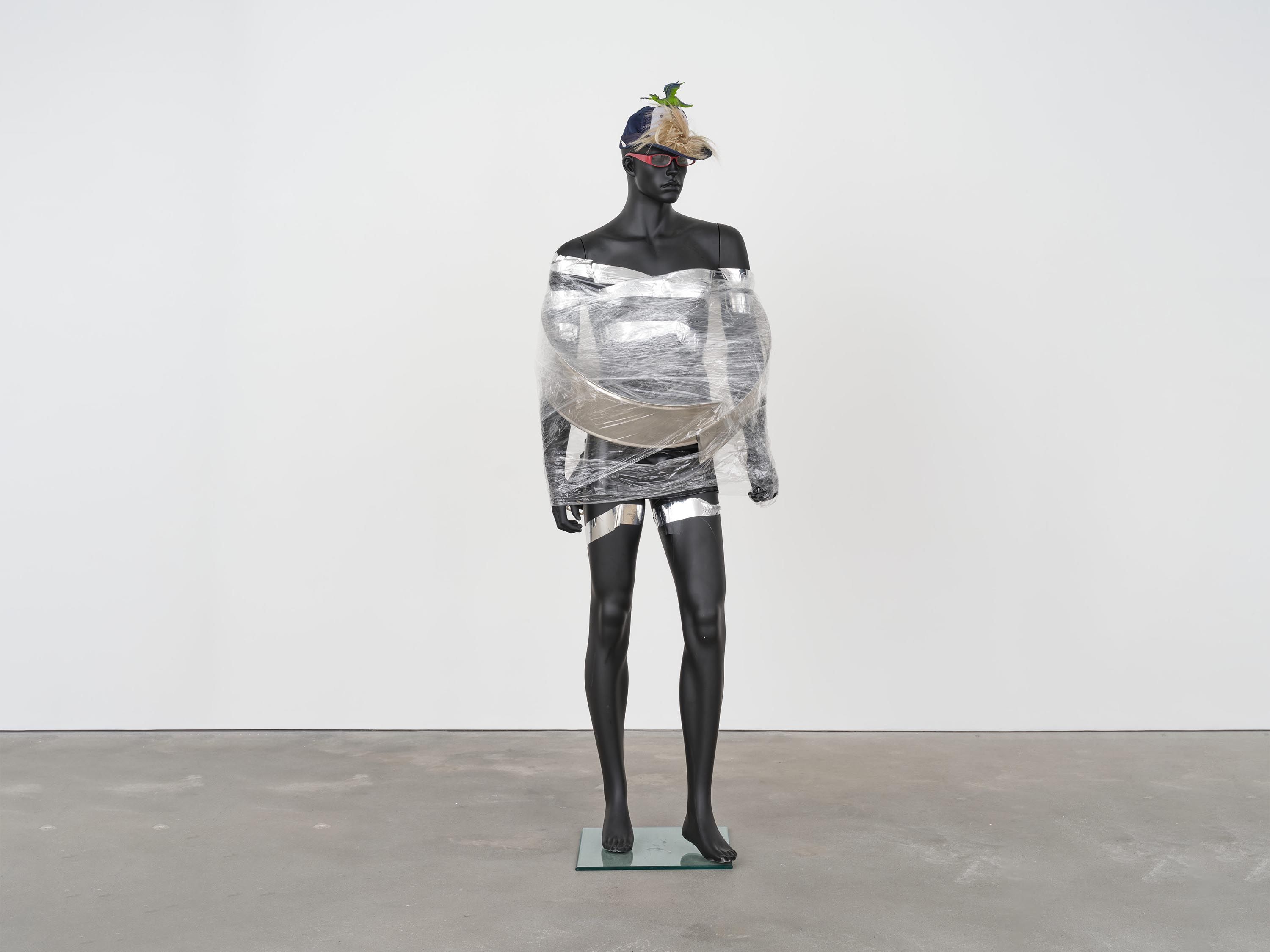 A mannequin and mixed media artwork by Isa Genzken, titled Untitled, dated 2012.