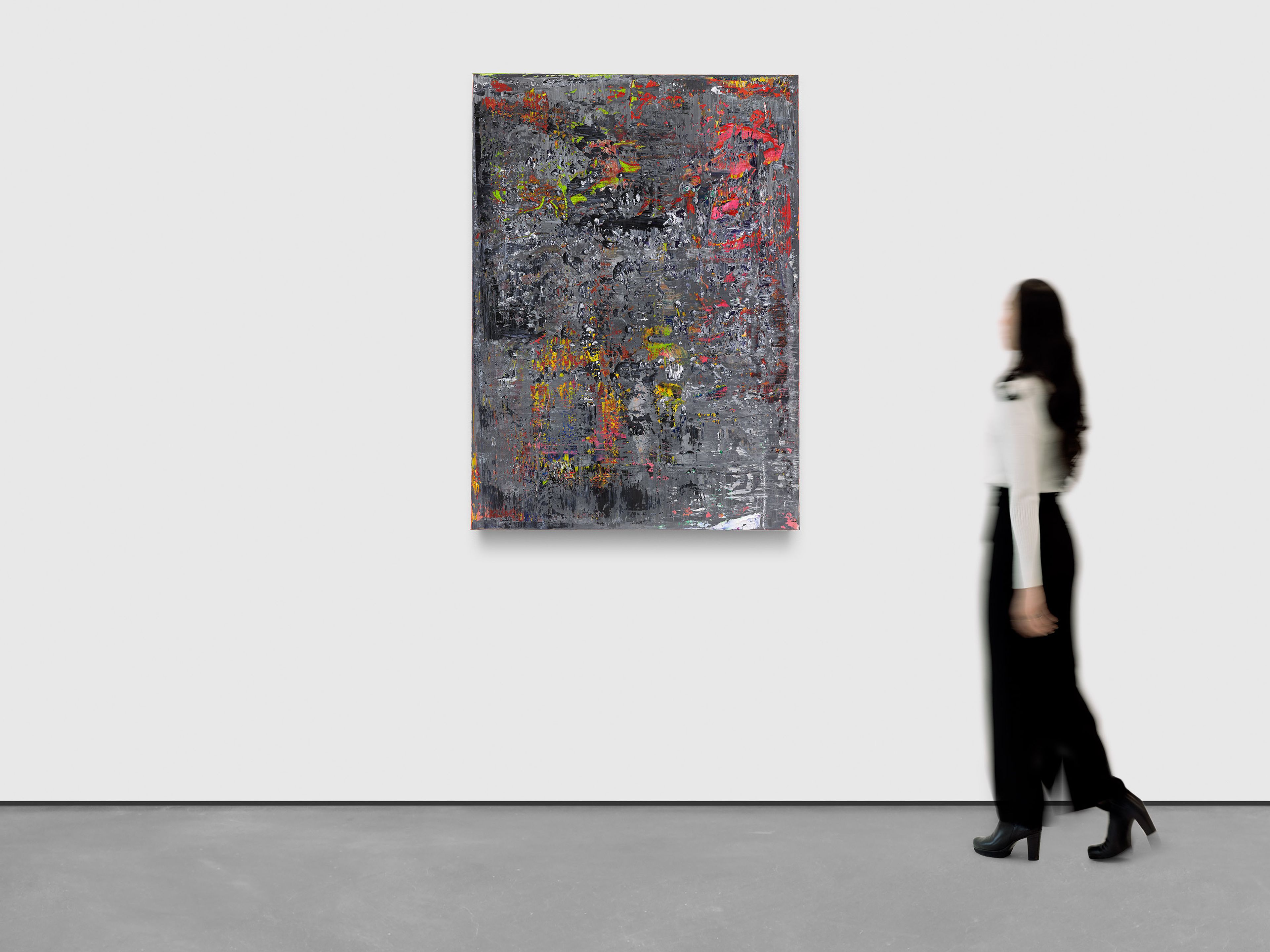 A painting by Gerhard Richter, titled Abstraktes Bild (Abstract Painting), dated 2017.