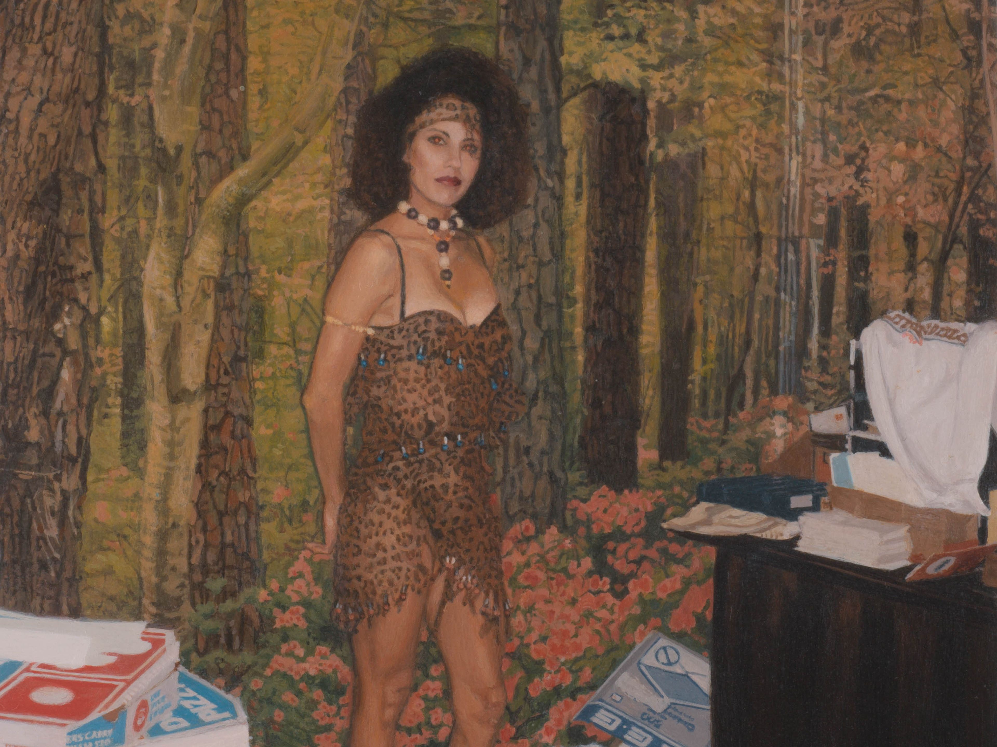 A detail from a painting by Elisheva Biernoff, titled The Wild, dated 2016.