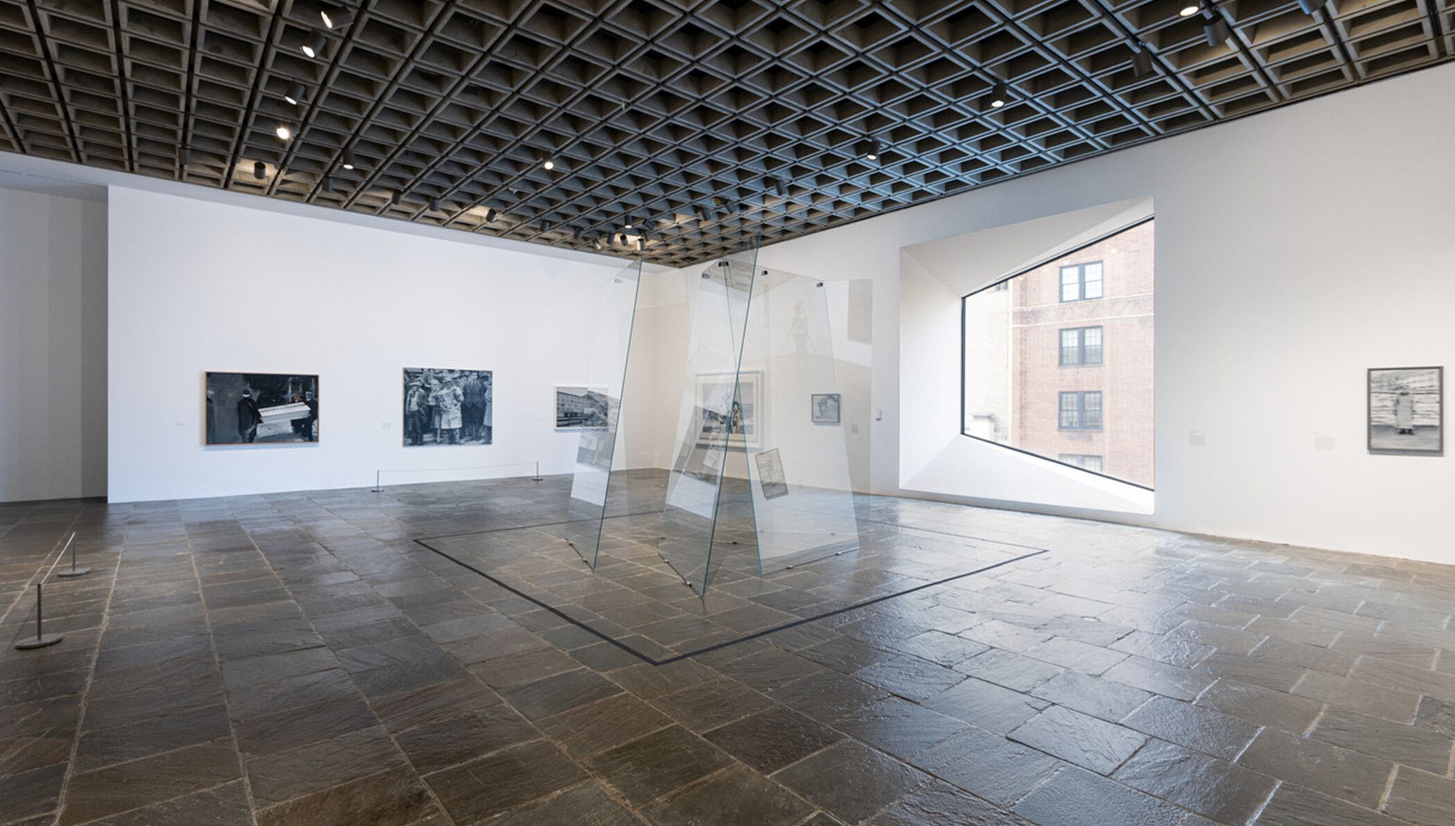 Installation view of a Gerhard Richter exhibition at The Metropolitan Museum of Art