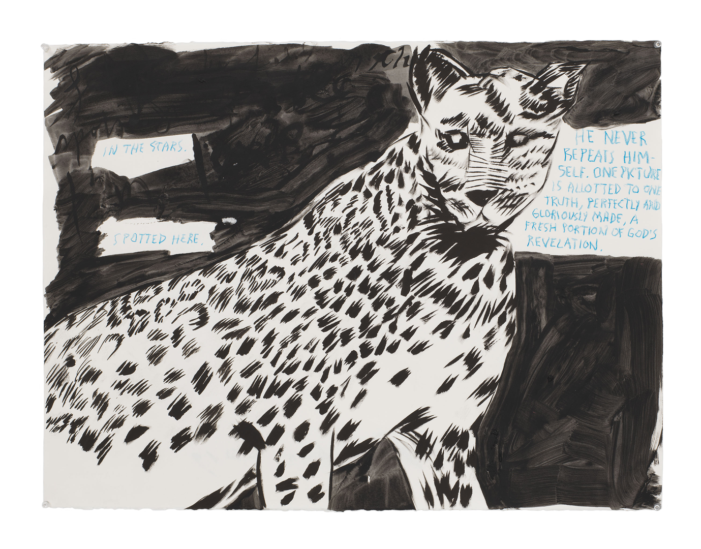 A work on paper by Raymond Pettibon, titled No Title (In the stars...), dated 2019
