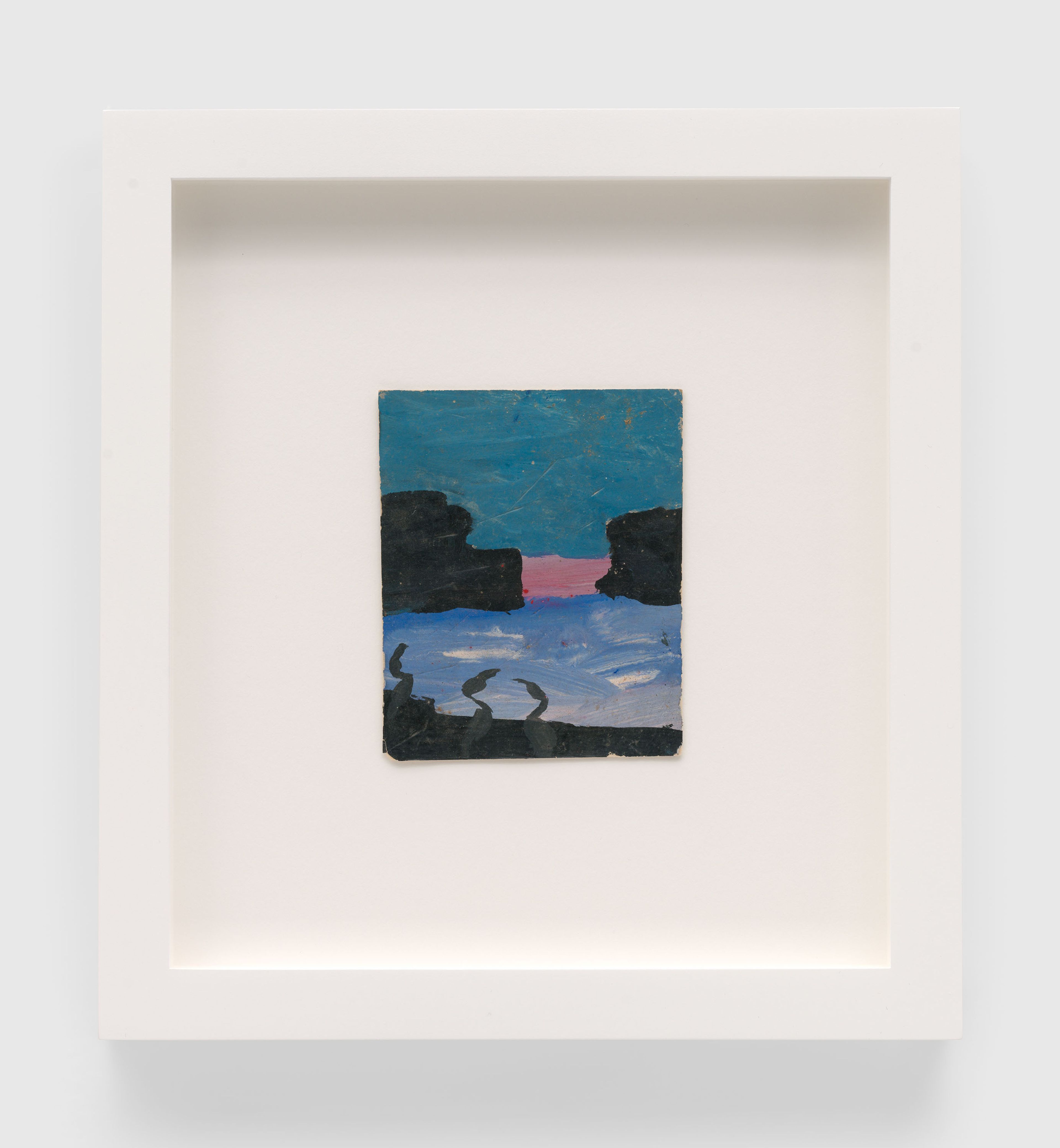 A painting by Frank Walter called Untitled (Three Birds Resting at Seaside), undated.