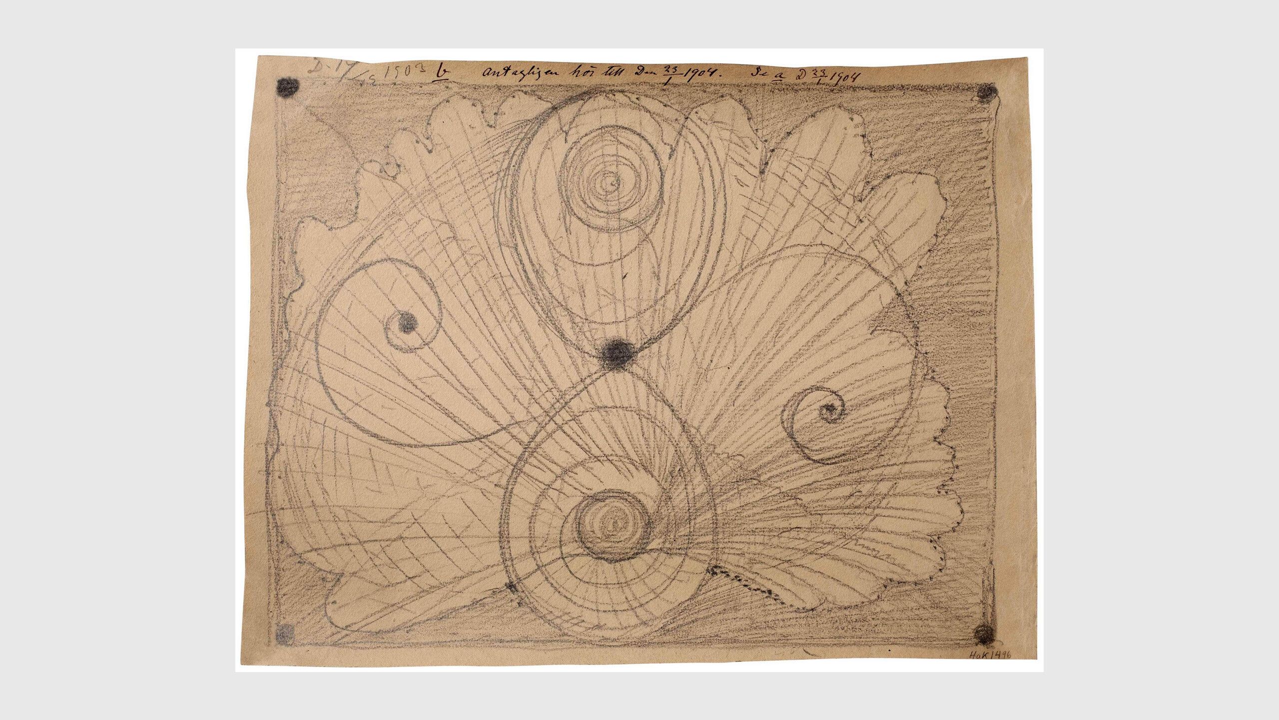 An automatic drawing by The Five, dated 1903.