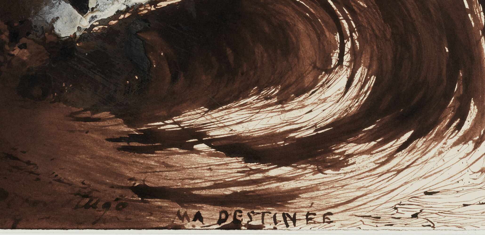A detail of an artwork by Victor Hugo, titled Ma destinée (My Destiny), dated 1867 .