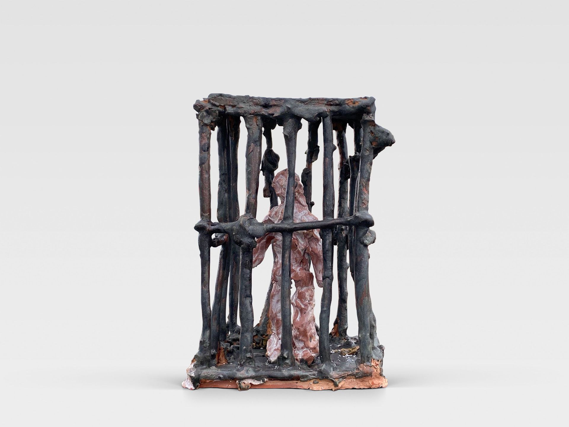 A sculpture by Josh Smith titled Prison, dated from 2013 to 2014.
