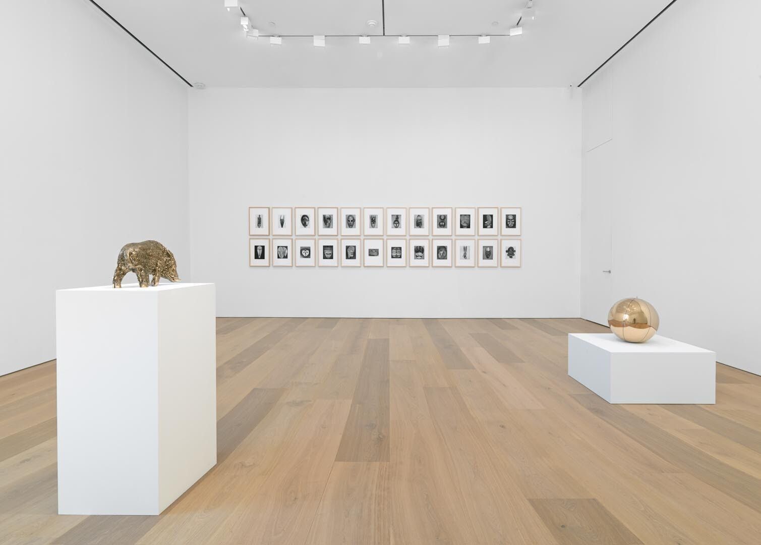 An installation view an exhibition by Sherrie Levine, dated 2017.