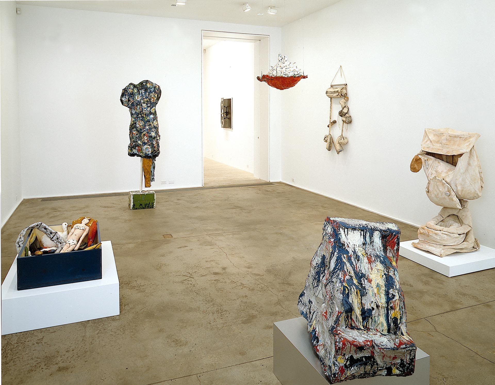 An installation view of the exhibition Claes Oldenburg, at David Zwirner New York, dated 2005.