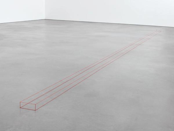 Fred Sandback — Untitled (Red Floor Piece)