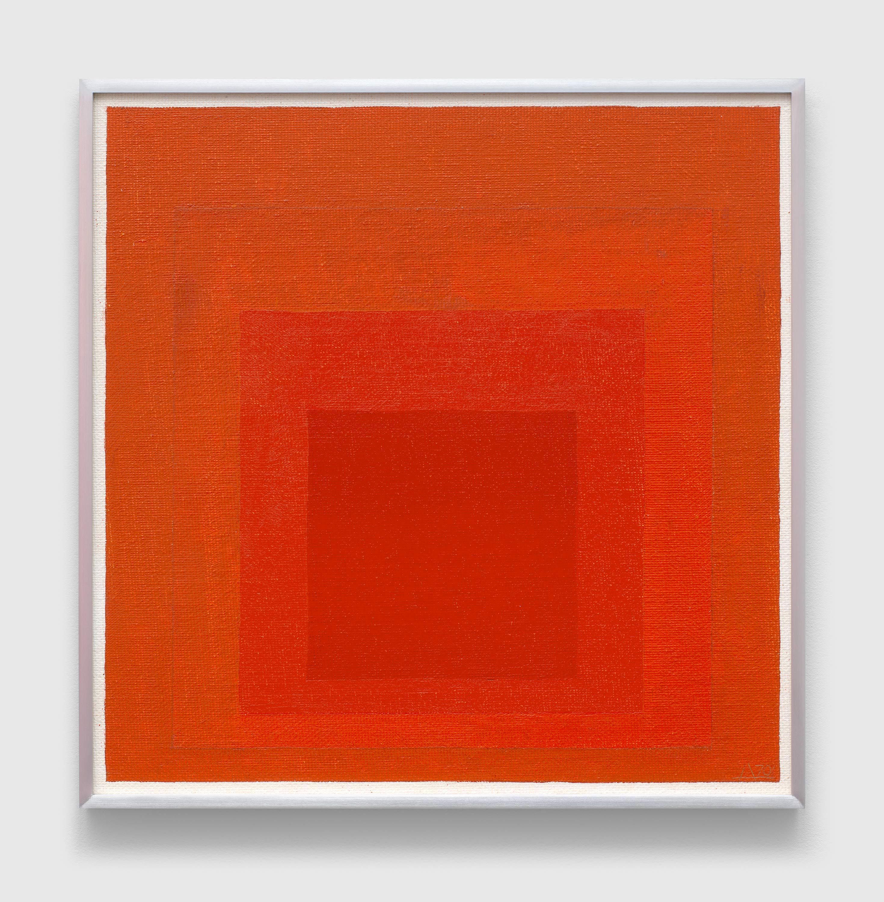 A painting by Josef Albers, titled Homage to the Square, dated 1970.