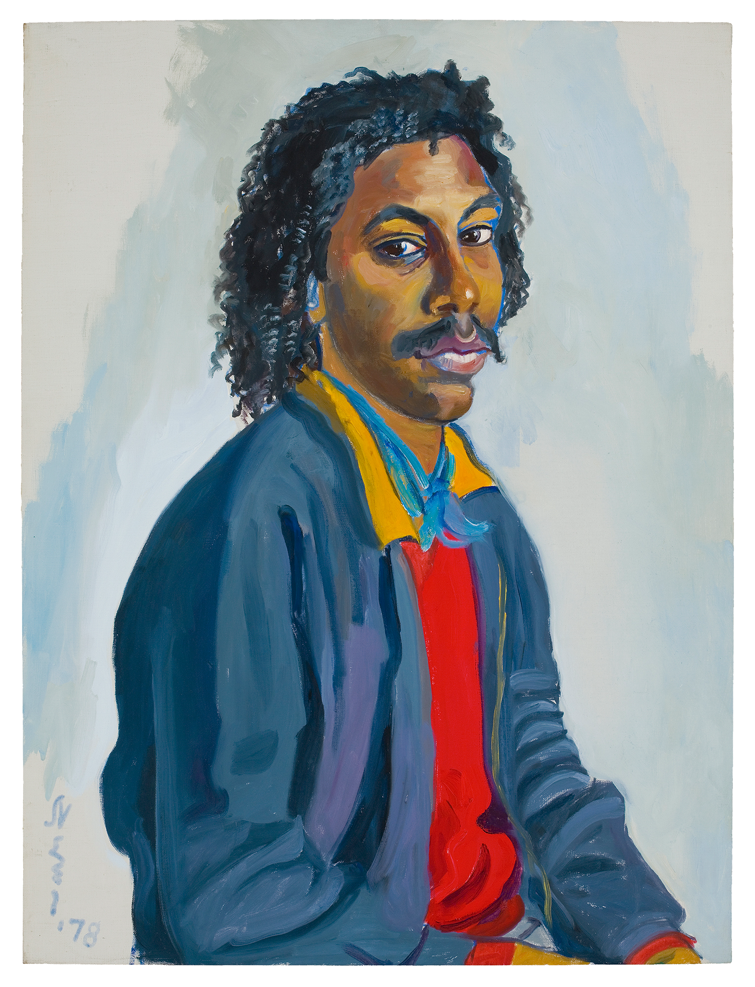 A painting by Alice Neel, titled Stephen Shepard, dated 1978.
