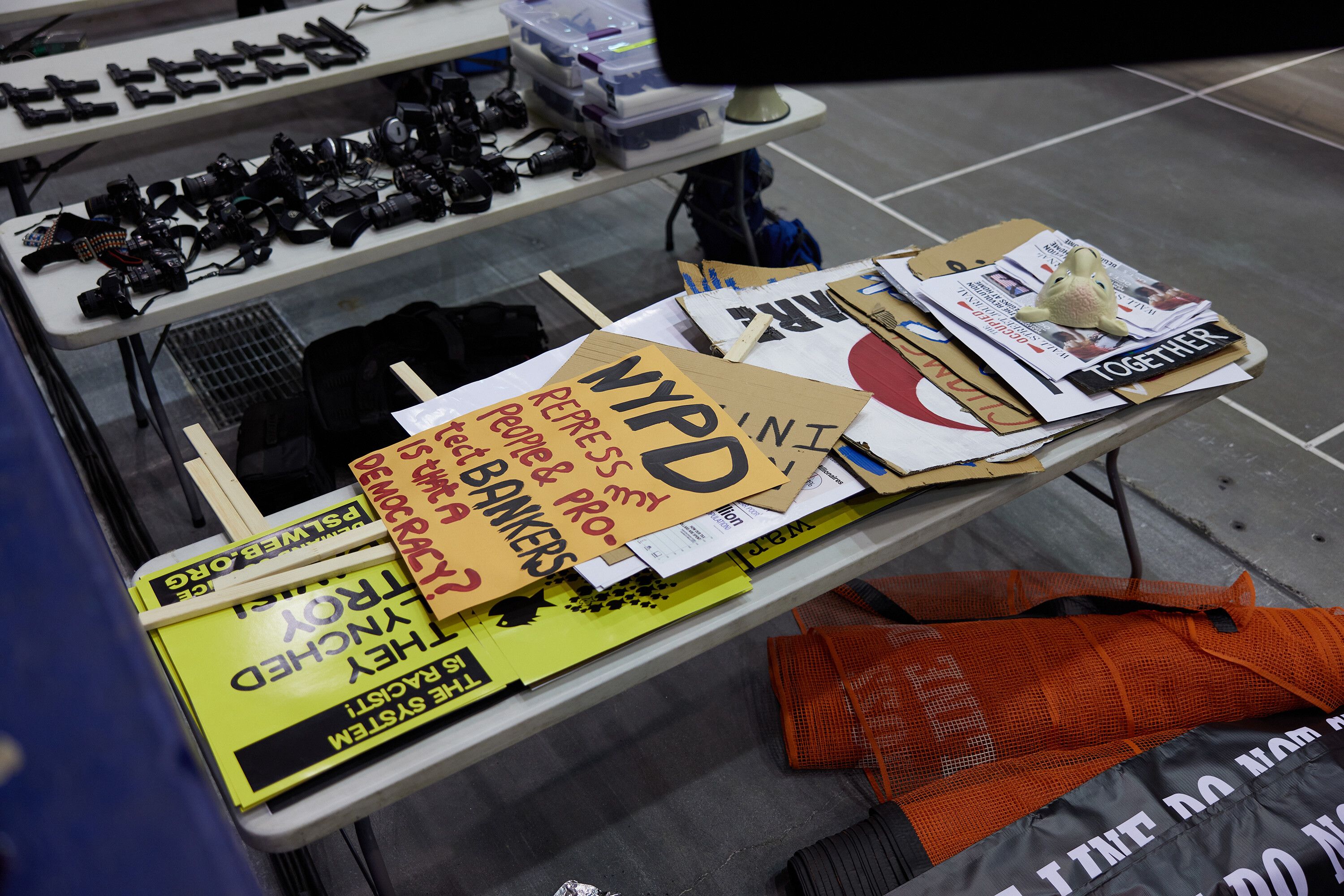 Set photo featuring props at the PNE Agrodome, Vancouver, 2021. Photo by Evaan Kheraj