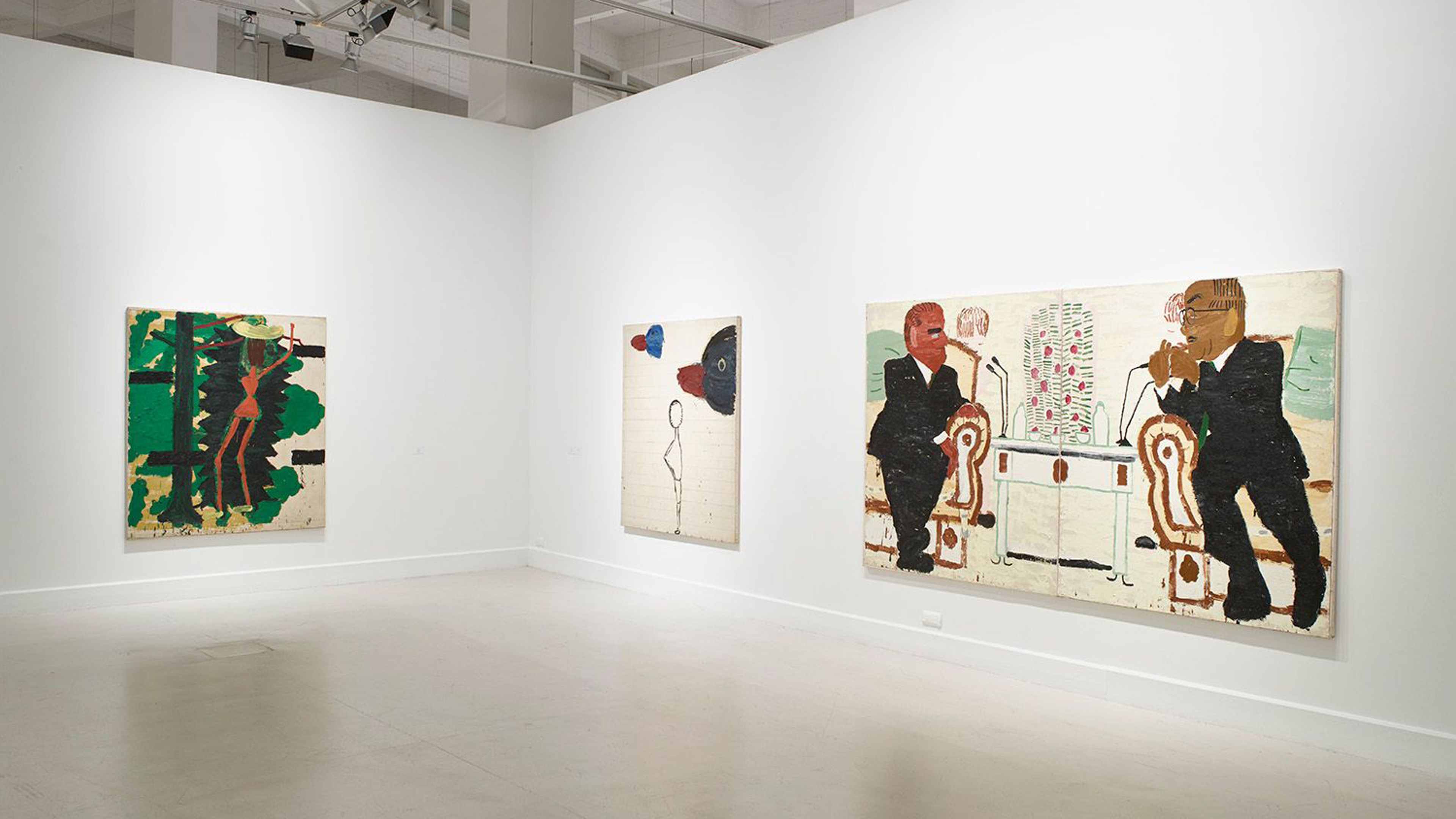 Installation view of the exhibition, Rose Wylie: Hullo Hullo..., at CAC Málaga in Málaga, dated 2018.