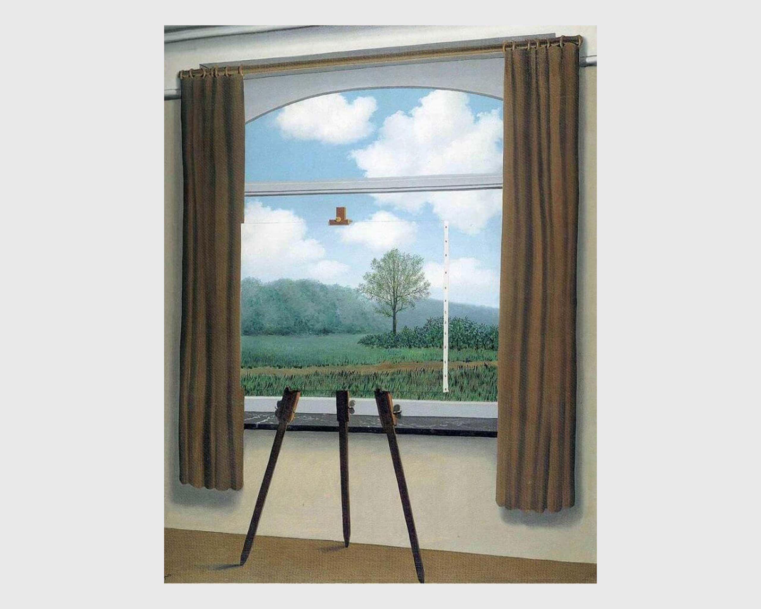 A painting by Renee Magritte, titled The Human Condition, dated 1933