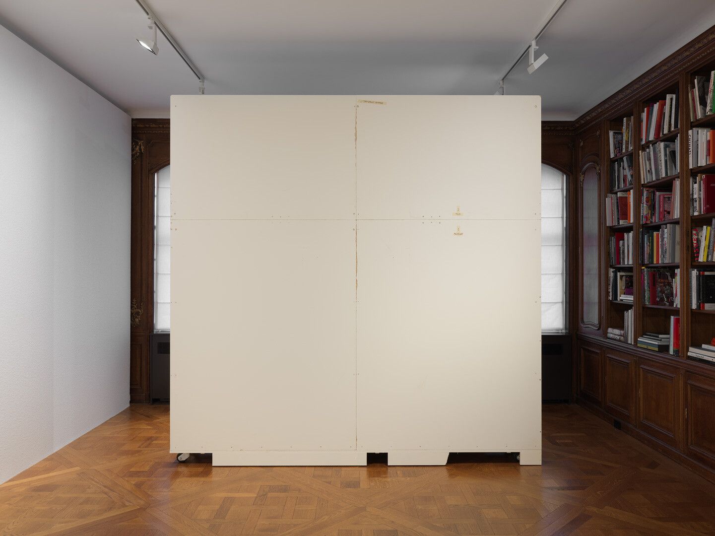 A sculpture by Christopher Williams, titled Adapted For Use: Wall designed by Dirk Ufermann, Head Technician, Bonner Kunstverein, Bonn...., dated 2020.