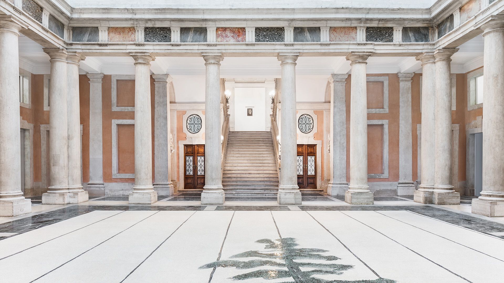 Installation view of the exhibition, Luc Tuymans: La Pelle, at Palazzo Grassi, Venice, dated 2019-2020.