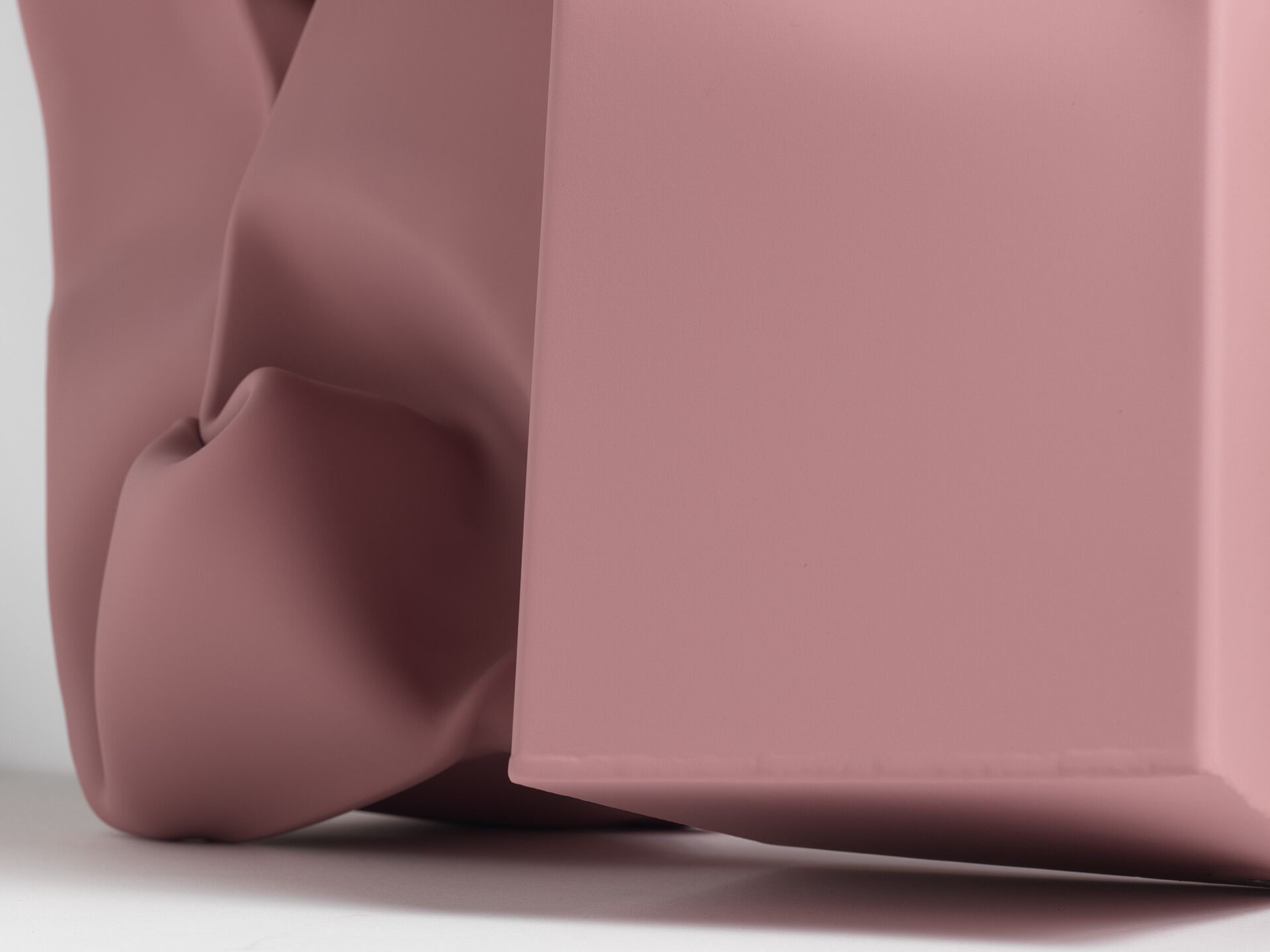 A detail of a sculpture by Carol Bove, titled La Luce, dated 2019.