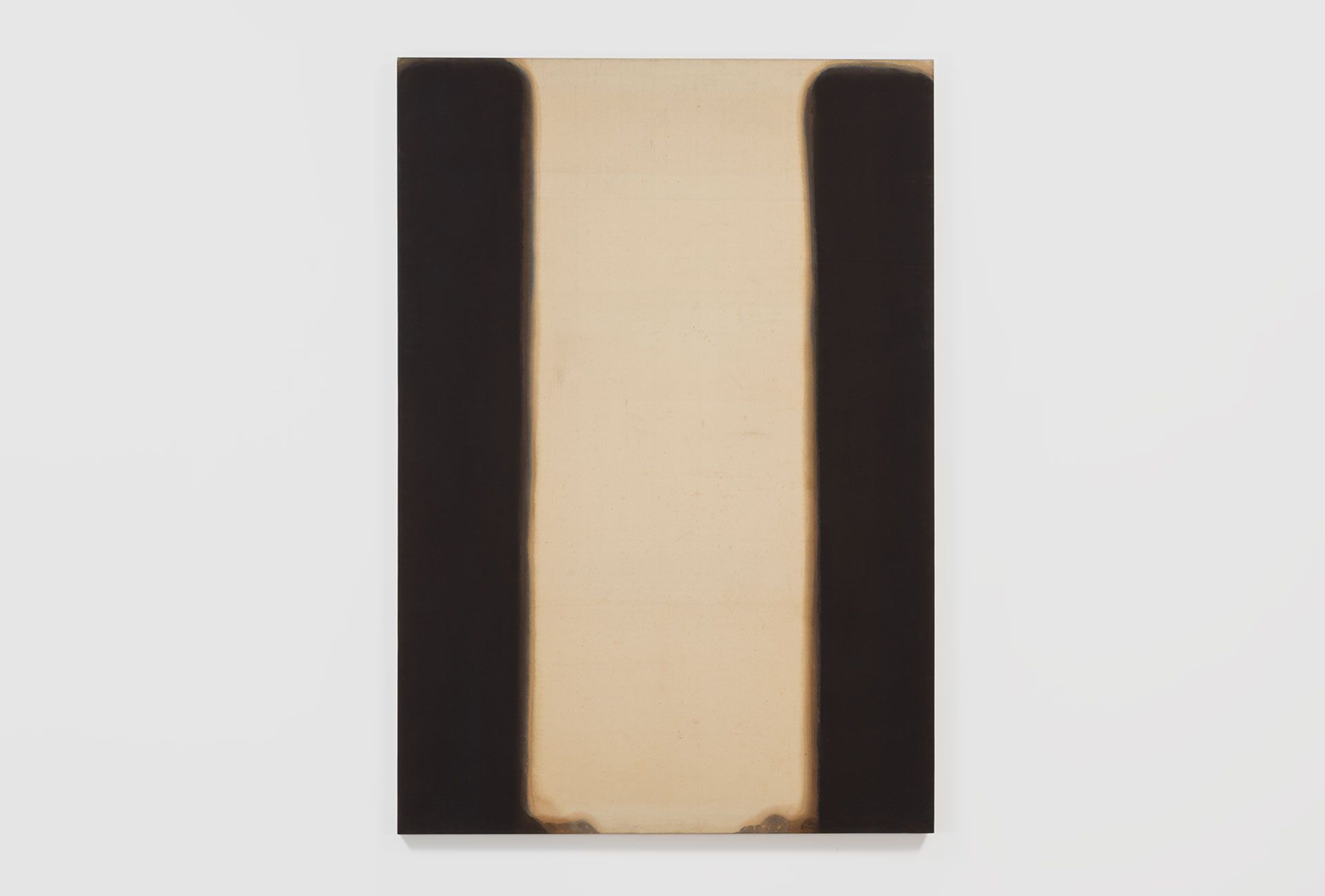 A painting by Yun Hyong-keun titled Umber-Blue, dated 1977.