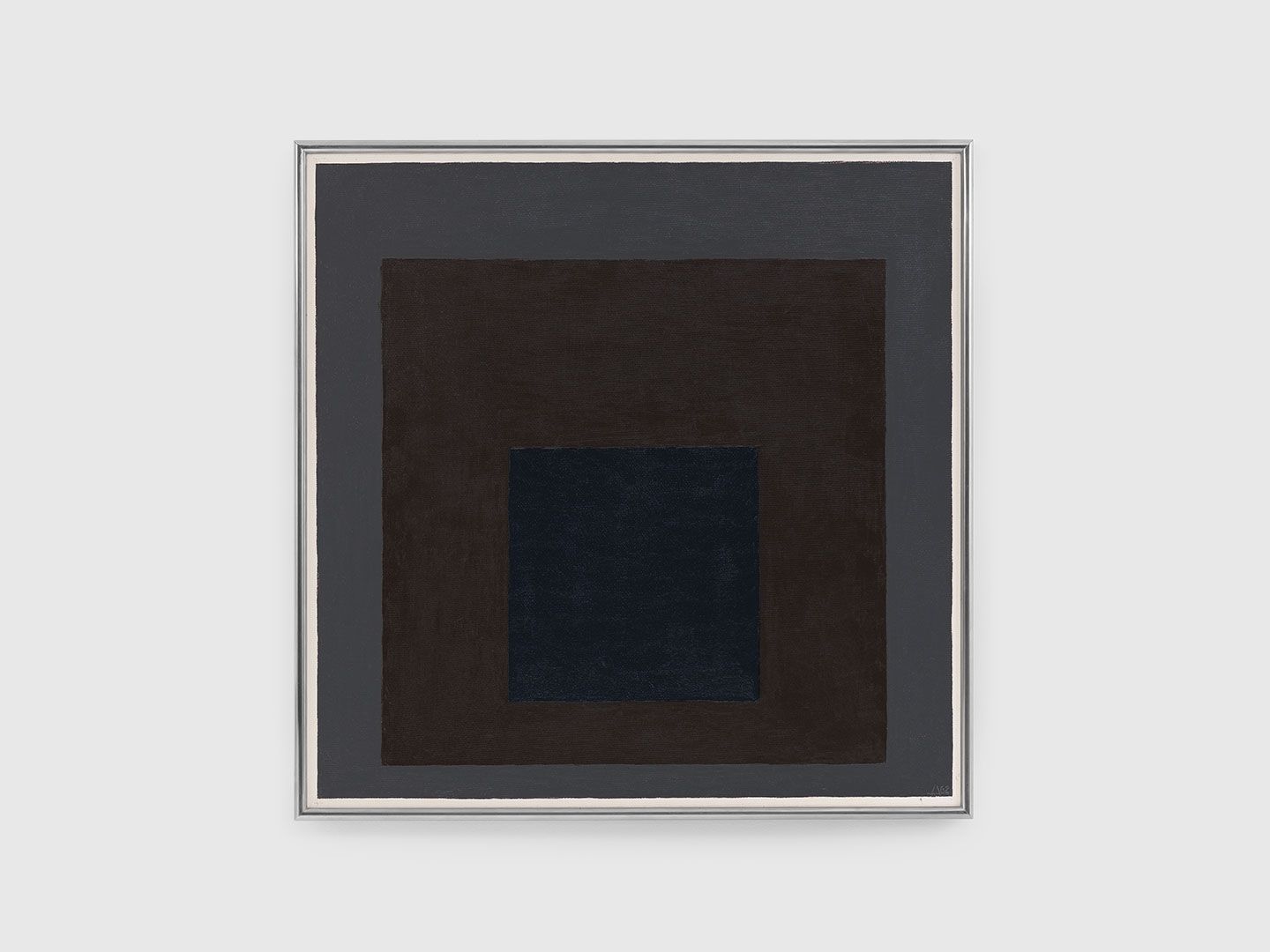 A painting by Josef Albers, titled Homage to the Square, dated 1962.