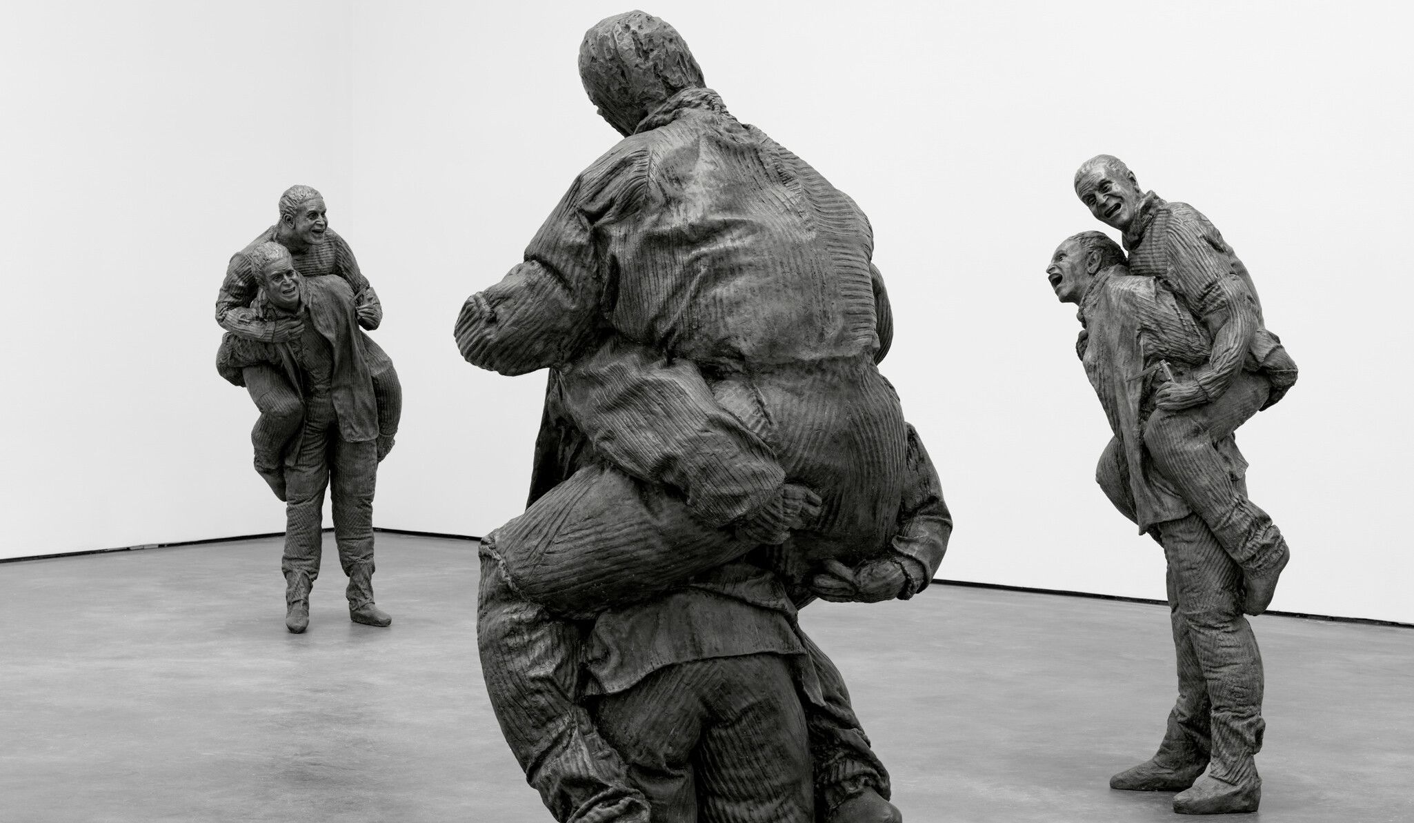 Installation view of the exhibition Juan Muñoz: Seven Rooms at David Zwirner New York, dated 2022