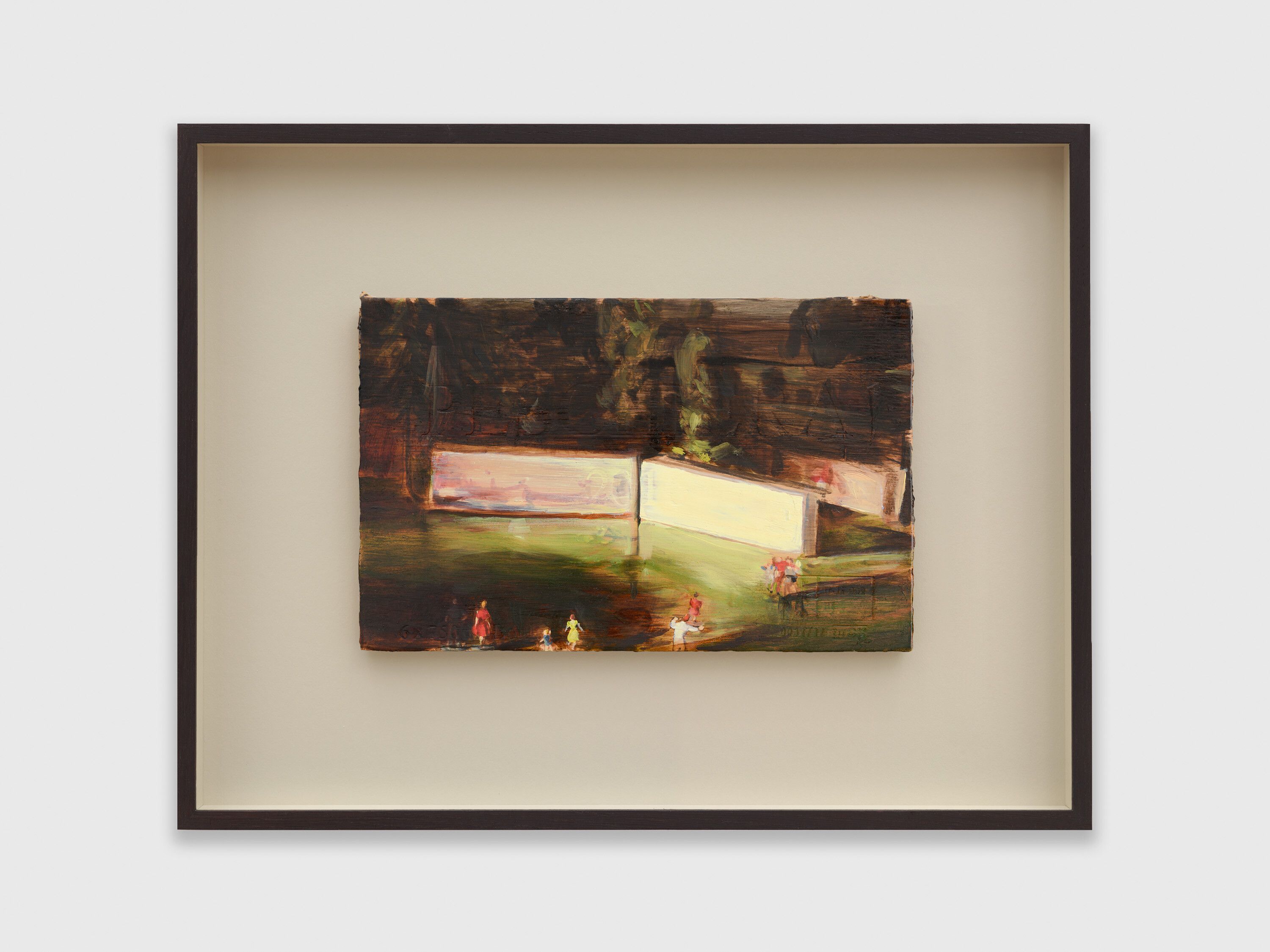 A painting by Michaël Borremans, titled Milk (or The Acrobat) (Design for a Sculpture), dated 2021.