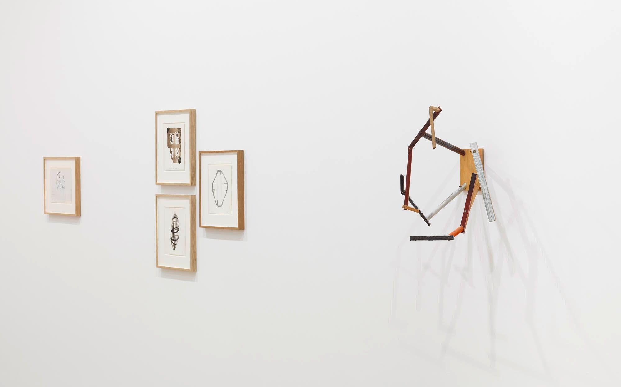 Installation view of the exhibition Al Taylor, at David Zwirner in London, dated 2014.