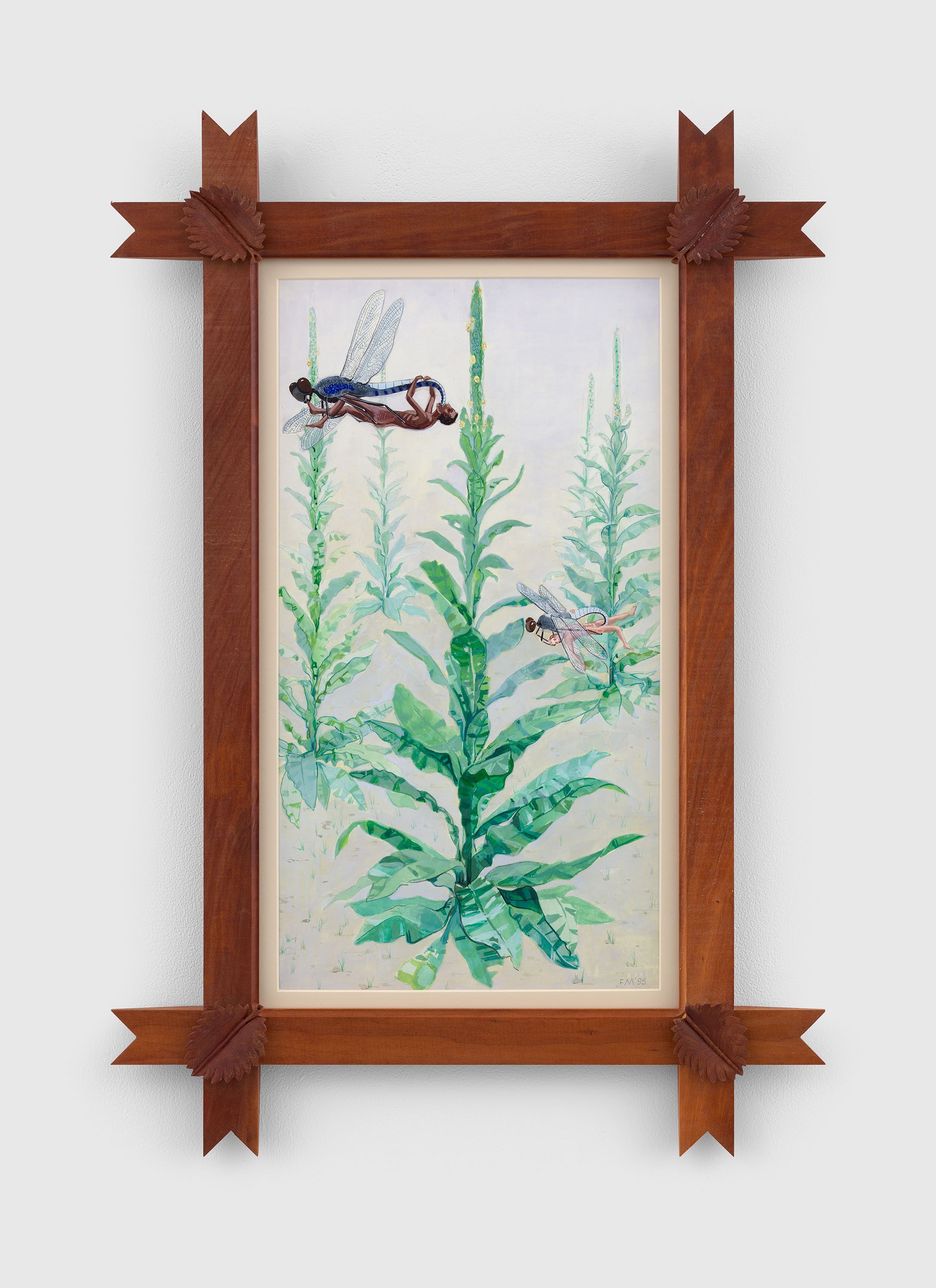 A work on paper by Frank Moore, titled Invertebration I, dated 1995.