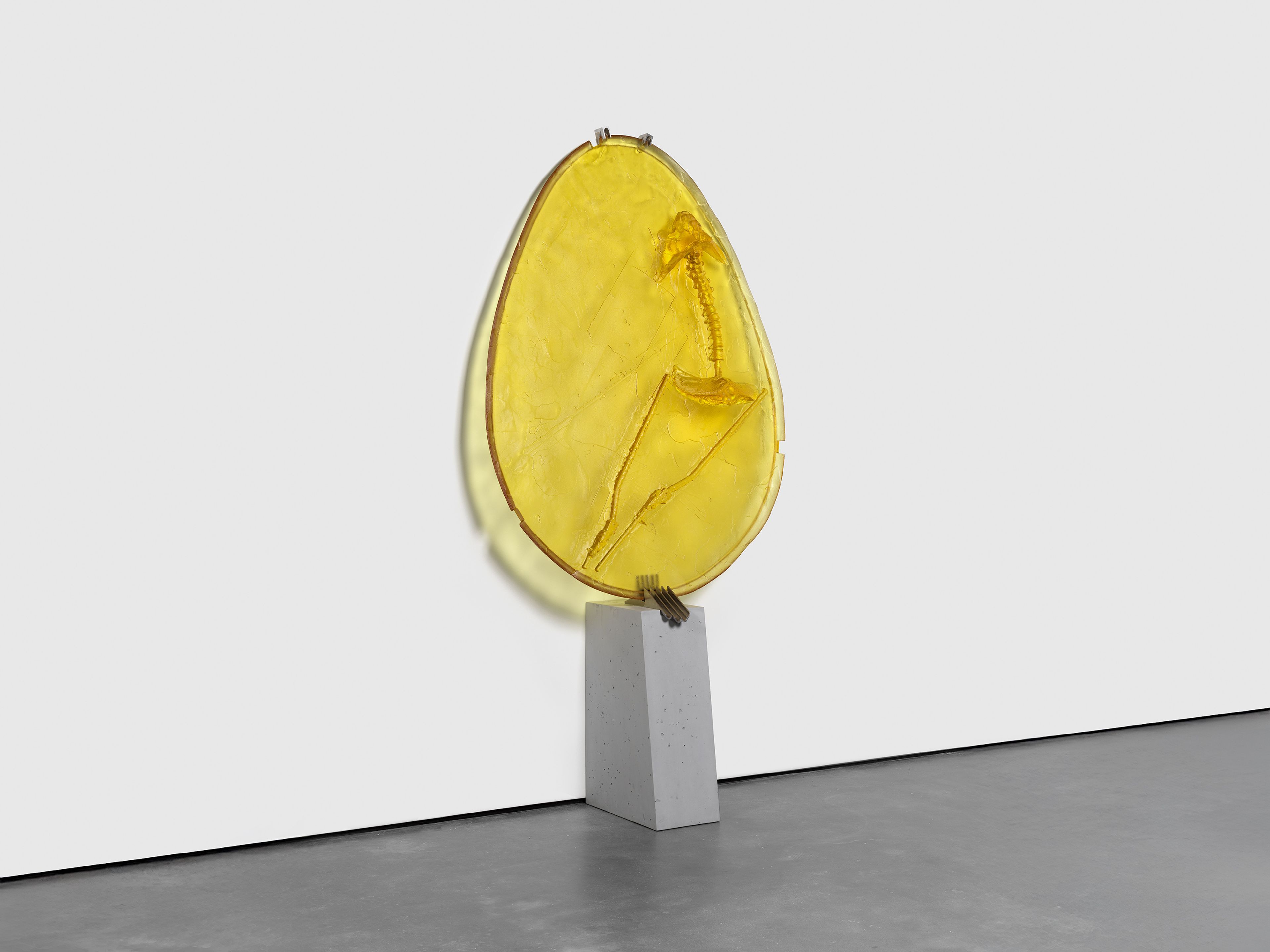 A sculpture by Andra Ursuta, titled Private Dancer (Gold), dated 2025.