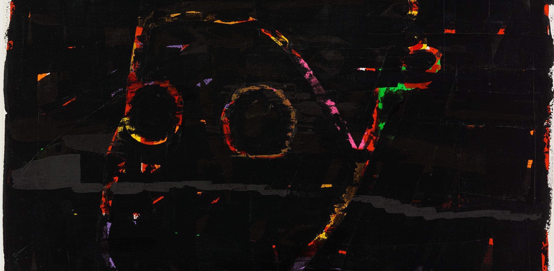A detail from a painting by Kerry James Marshall, titled Black Boy, dated 2019