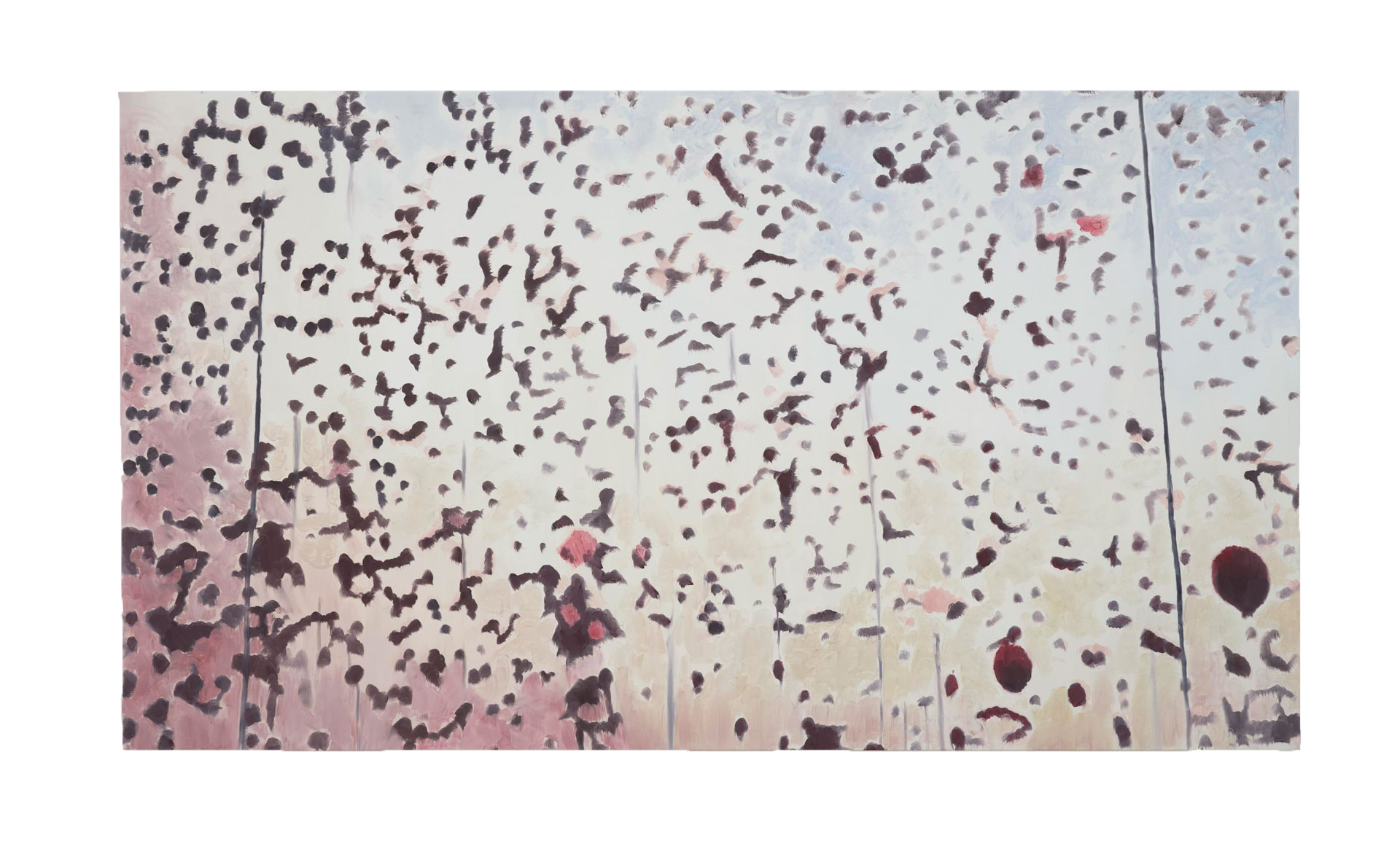 A painting by Luc Tuymans titled Celebration, dated 2019.