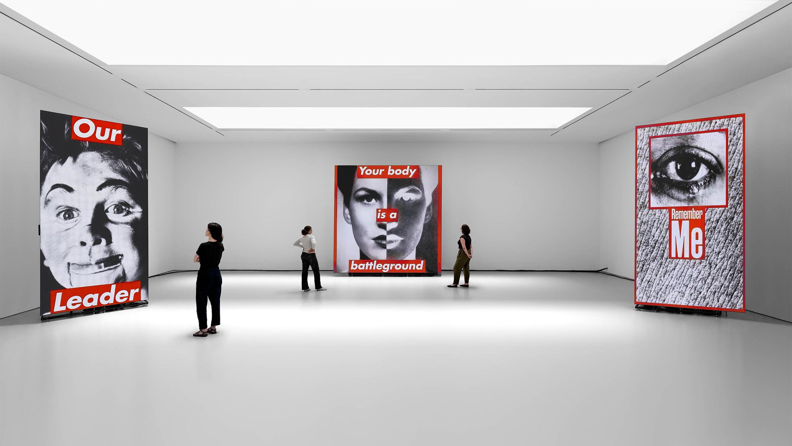 Installation view, Barbara Kruger, David Zwirner, New York, dated 2022