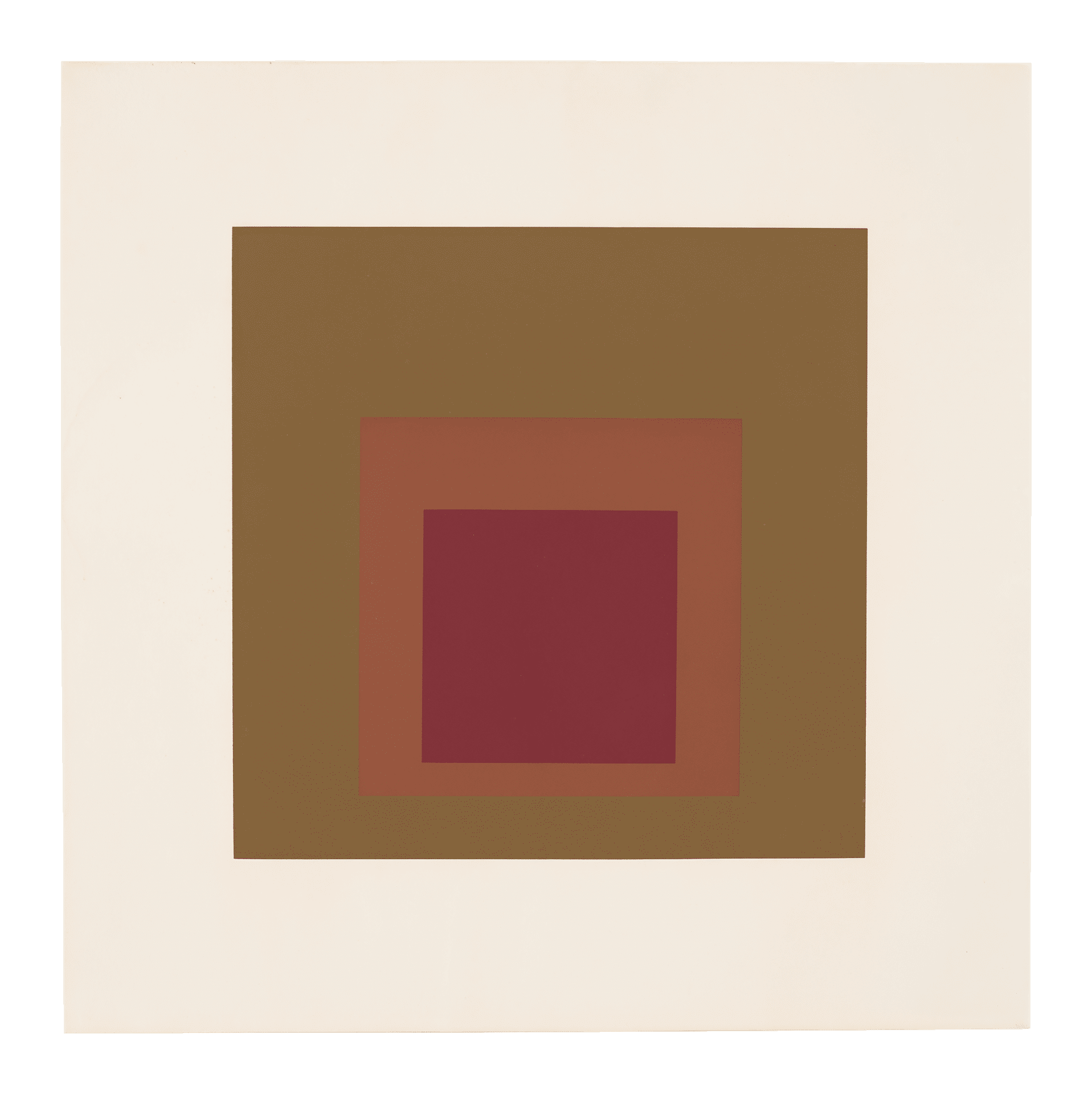 A print by Josef Albers, titled Equivocal, dated 1962