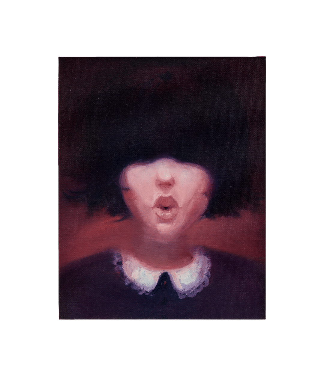 A painting by Lisa Yuskavage, titled Bug Eyes, dated 1996.
