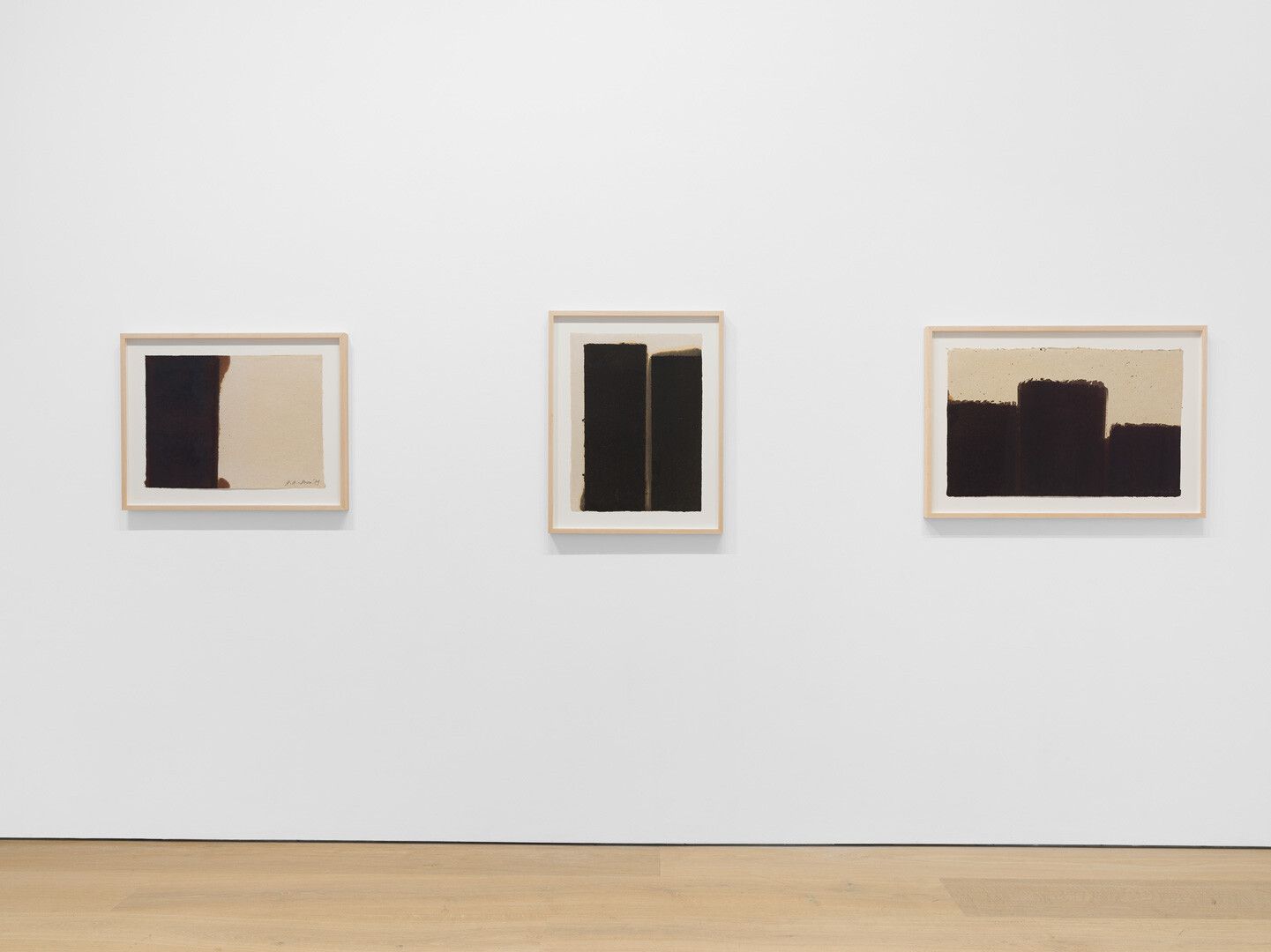 An installation view of works by Yun Hyong-keun, dated 2020