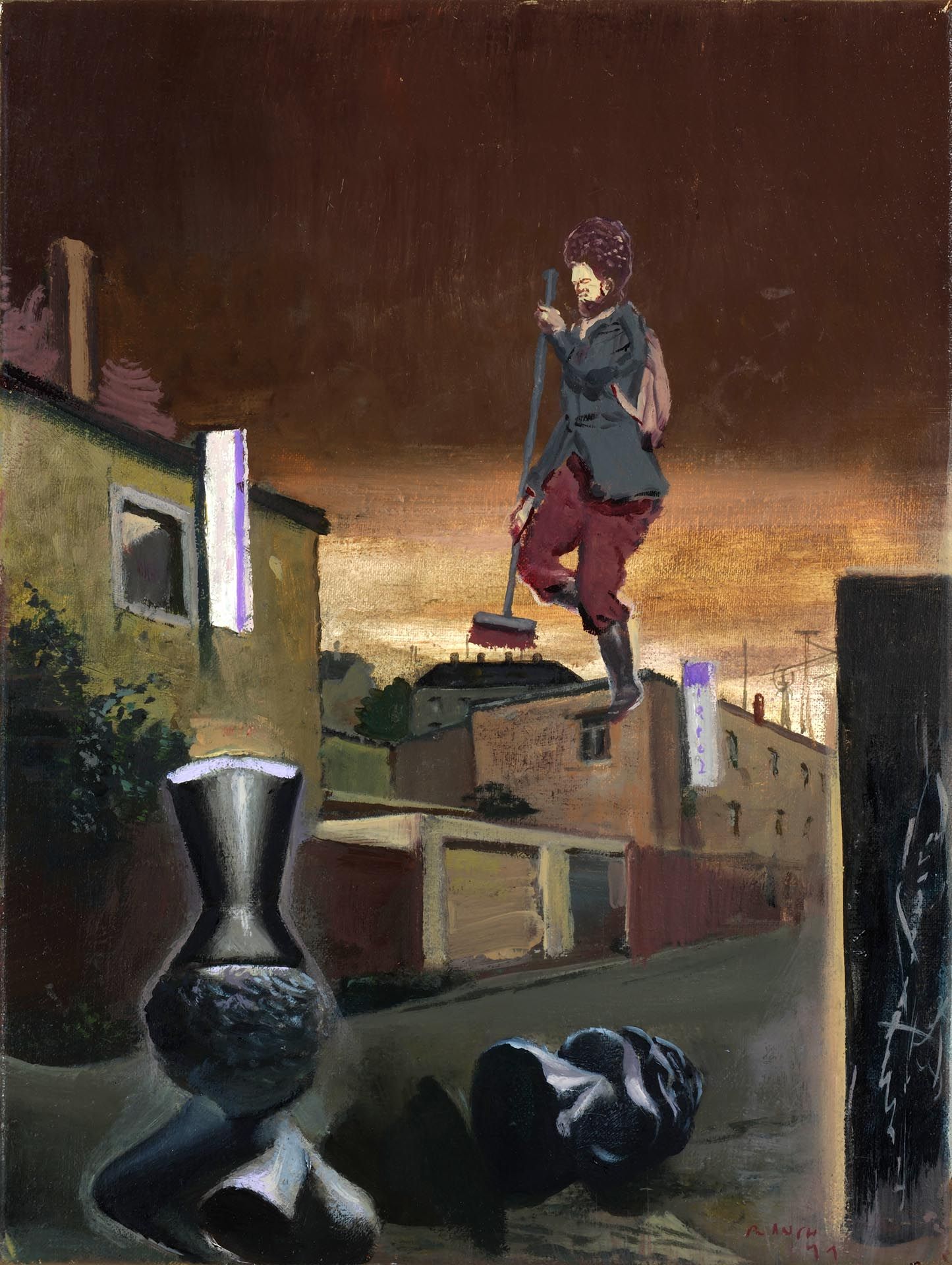 A painting by Neo Rauch, titled Diabolo, dated 2011.