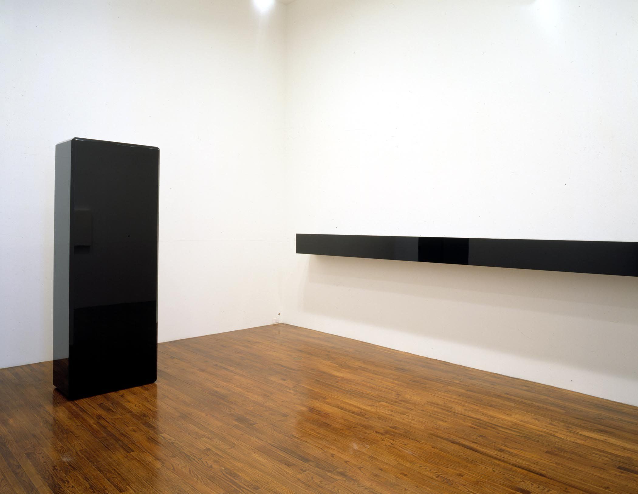 An installation view of the exhibition John McCracken: Sculpture, at David Zwirner New York, dated 1997.
