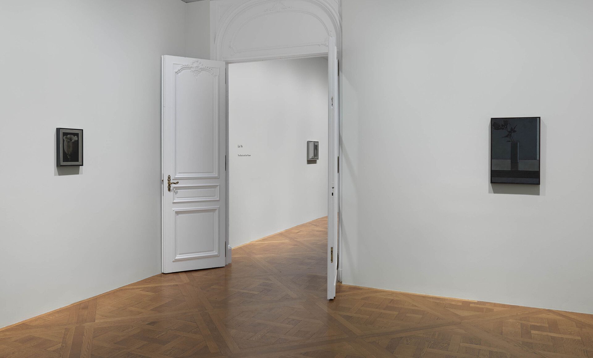 An installation view of an exhibition titled Liu Ye: The Book and the Flower, at David Zwirner, New York, in 2020.