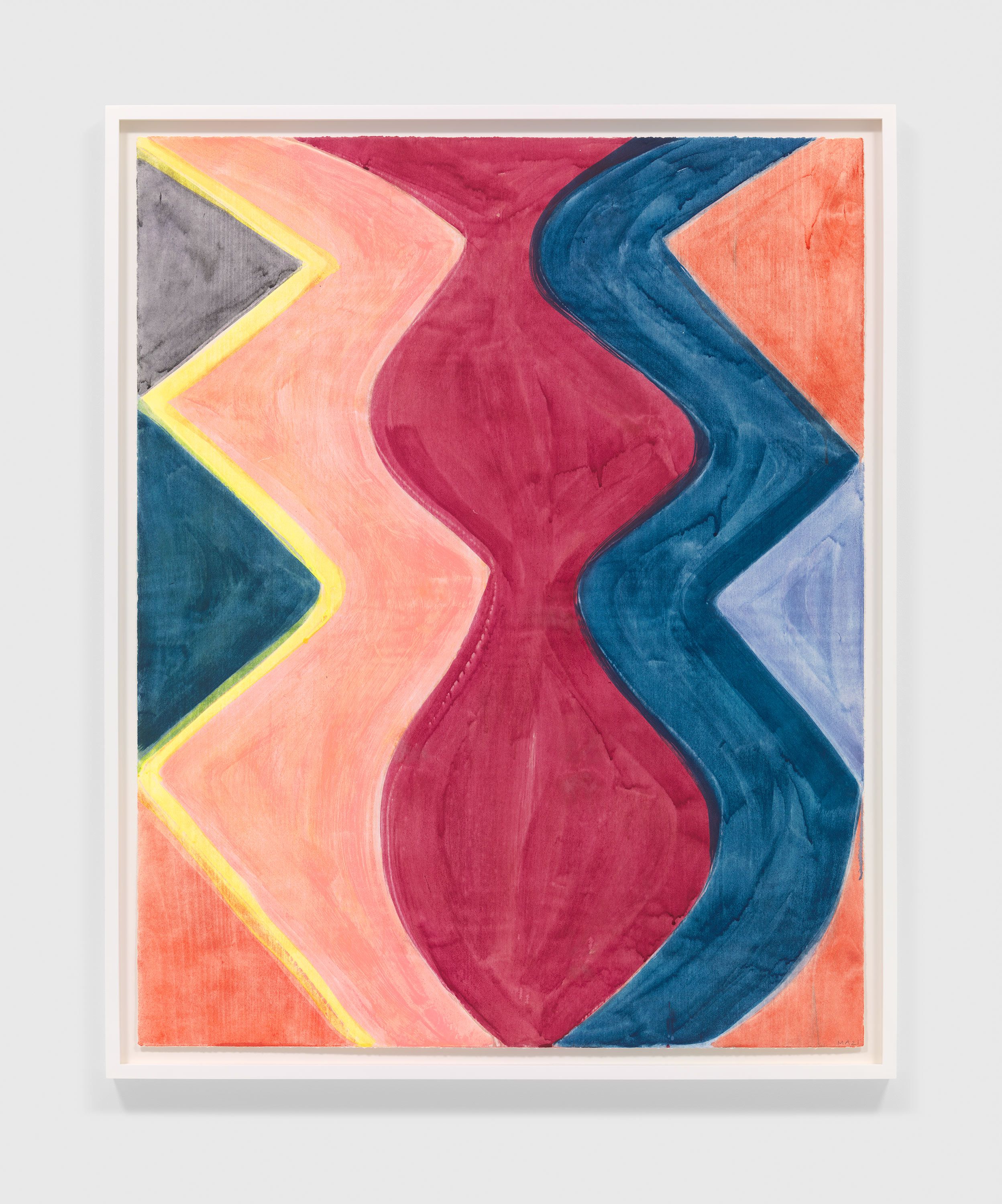 A mixed media artwork by Marina Adams, titled Untitled, dated 2021.