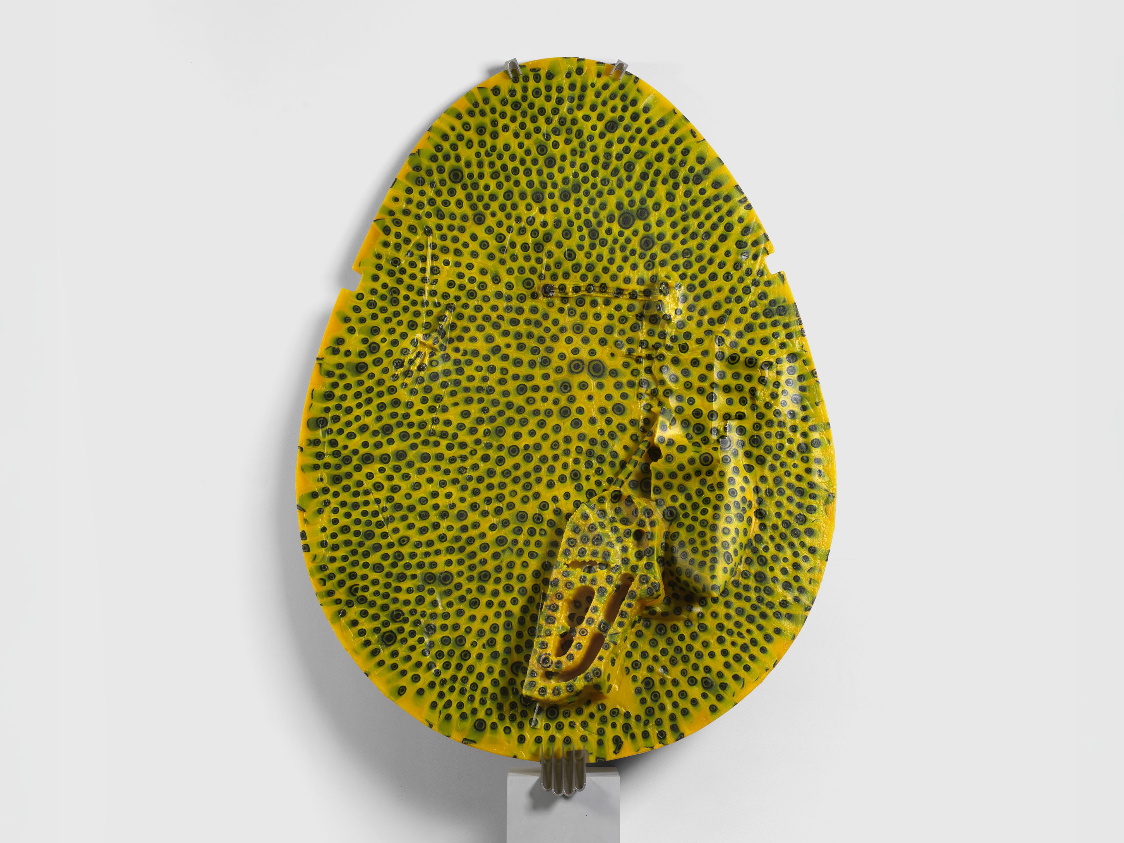 A sculpture by Andra Ursuta, titled Private Dancer (Yellow Snow), dated 2025.