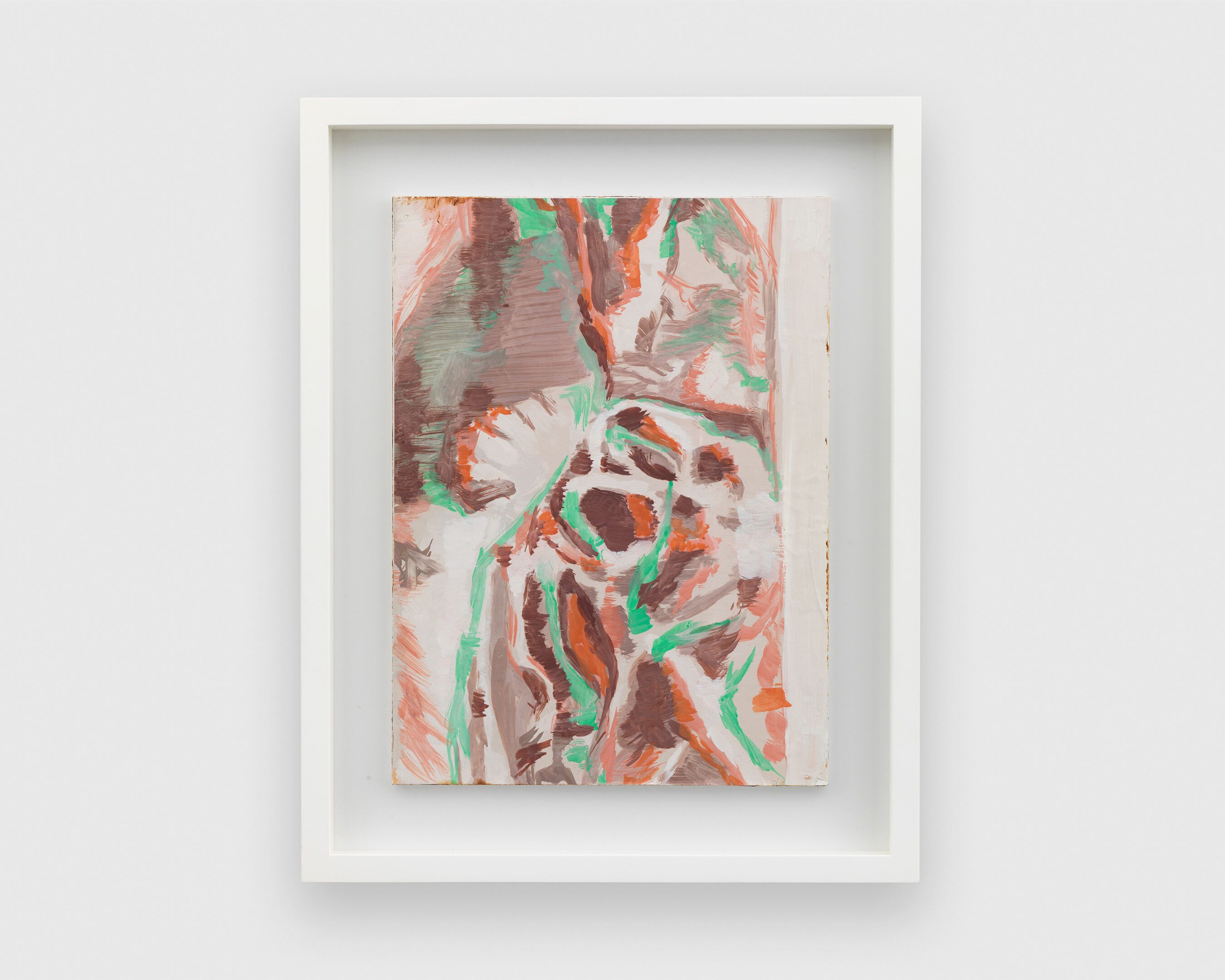 An oil painting on paper mounted on board by Luc Tuymans, titled Reuntgen (X-Ray), dated 1998.